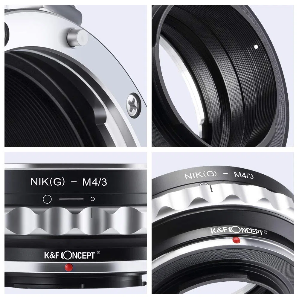 Anello Adattatore per Obiettivo K&F Concept AI (G) -M43 per Nikon G su Olympus M433300 D5300 / AI S E-P1 / E-P2 / E-PL1 e fotocamera Panasonnic G1 / G2 / GF1 / GH1