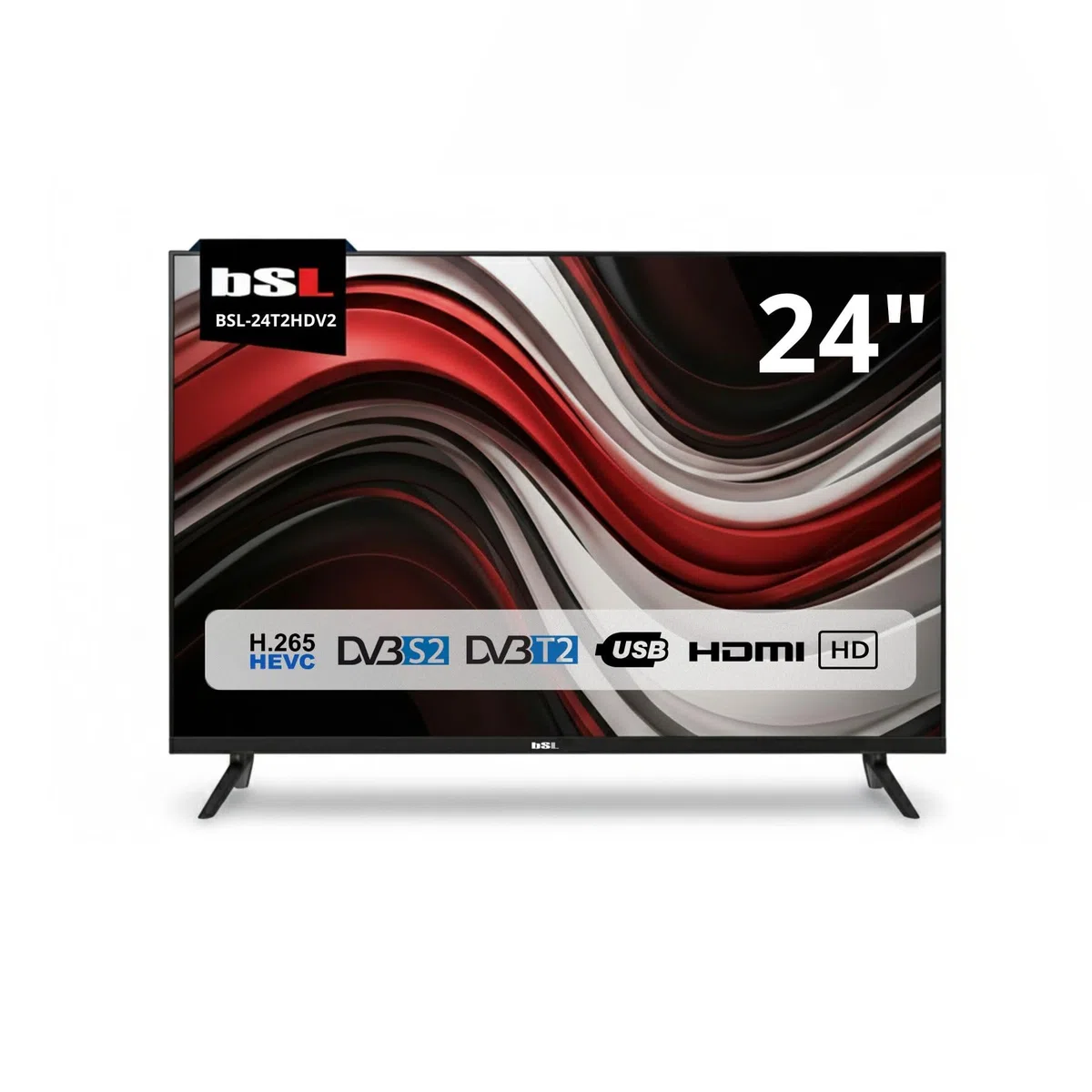 TV 24" BSL-24T2HDV2 TV LED HD 1366x768 | 60Hz | USB | DVBT2 HD H.265 | DVB-S2 | HDMI