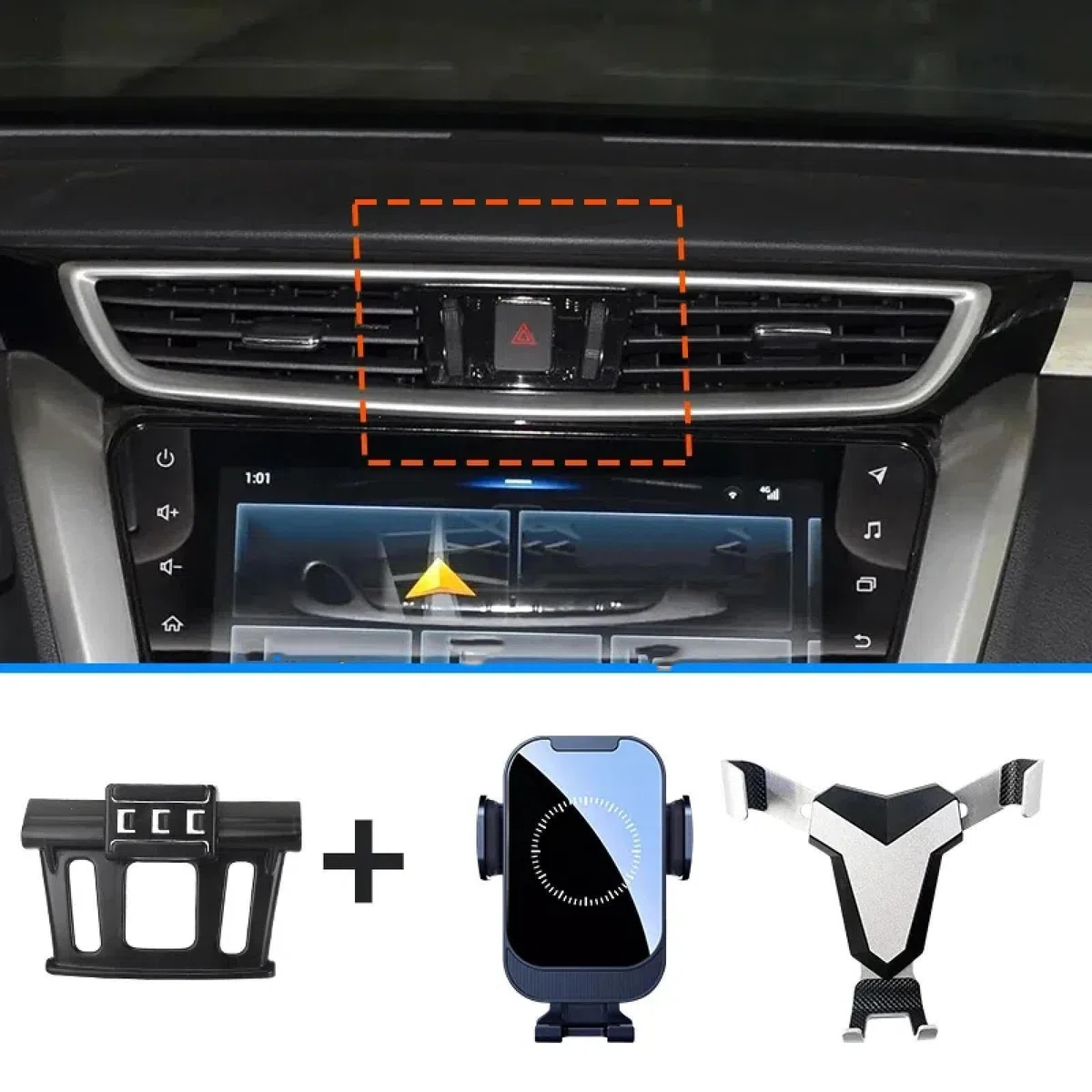Porta Cellulare Auto per Nissan Murano Z52 2015-2023, Supporto per Telefono da Auto con Staffa Fissa, Supporto Speciale per Telefono Cellulare da Auto