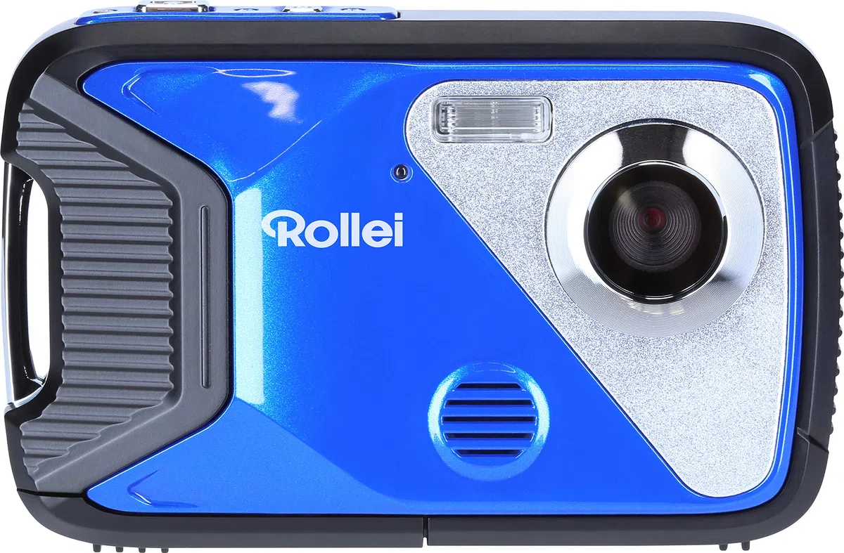 Rollei Sportsline 60 Plus - fotocamera digitale impermeabile con videocamera da 21 MP e Full HD - Sports-Cam con ampio display, 21 modalità scena, custodia robusta , perfetta per i bambini, blu
