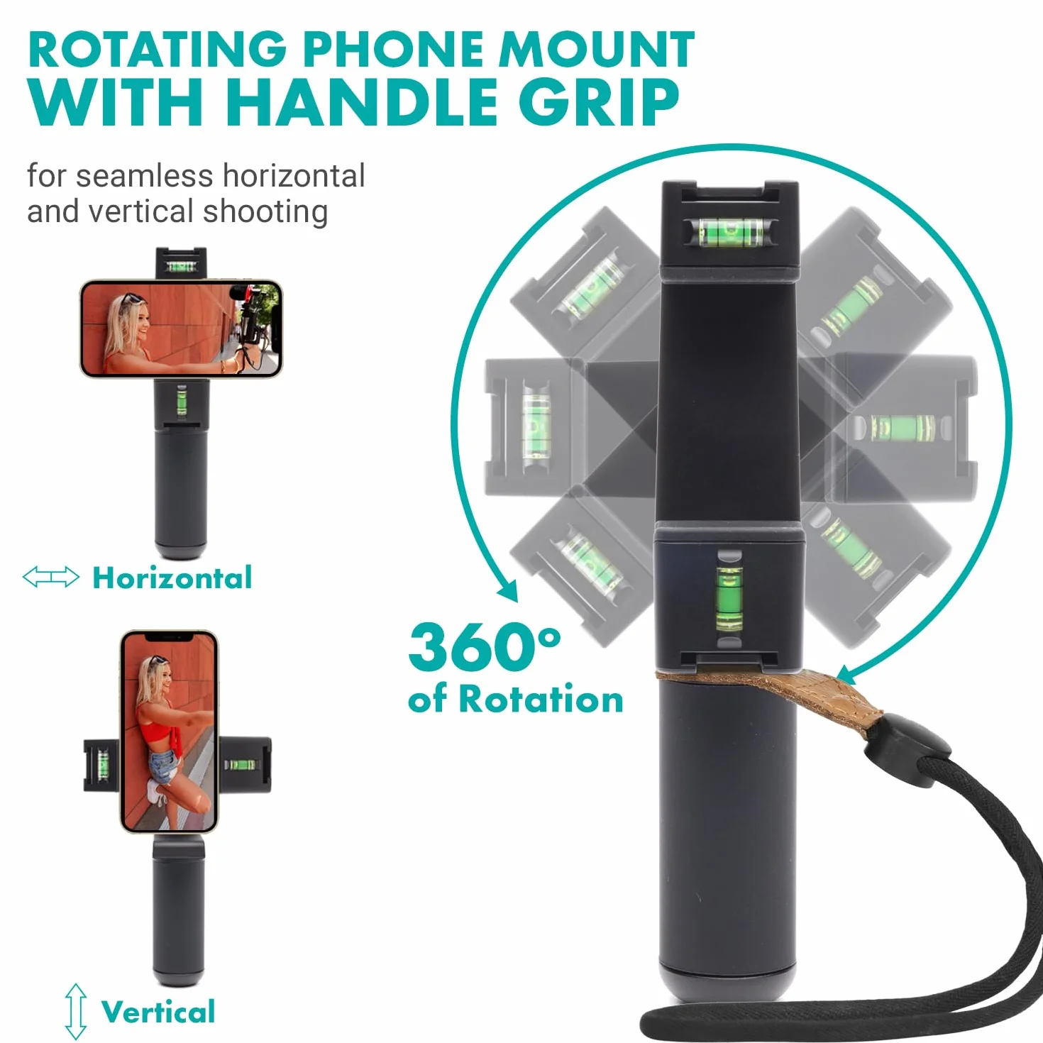 Movo iVlogger-PRO - Kit wireless per vlogging per iPhone/Android con treppiede full size, kit di base YouTube con microfono wireless, treppiede, luce LED per creatori di contenuti