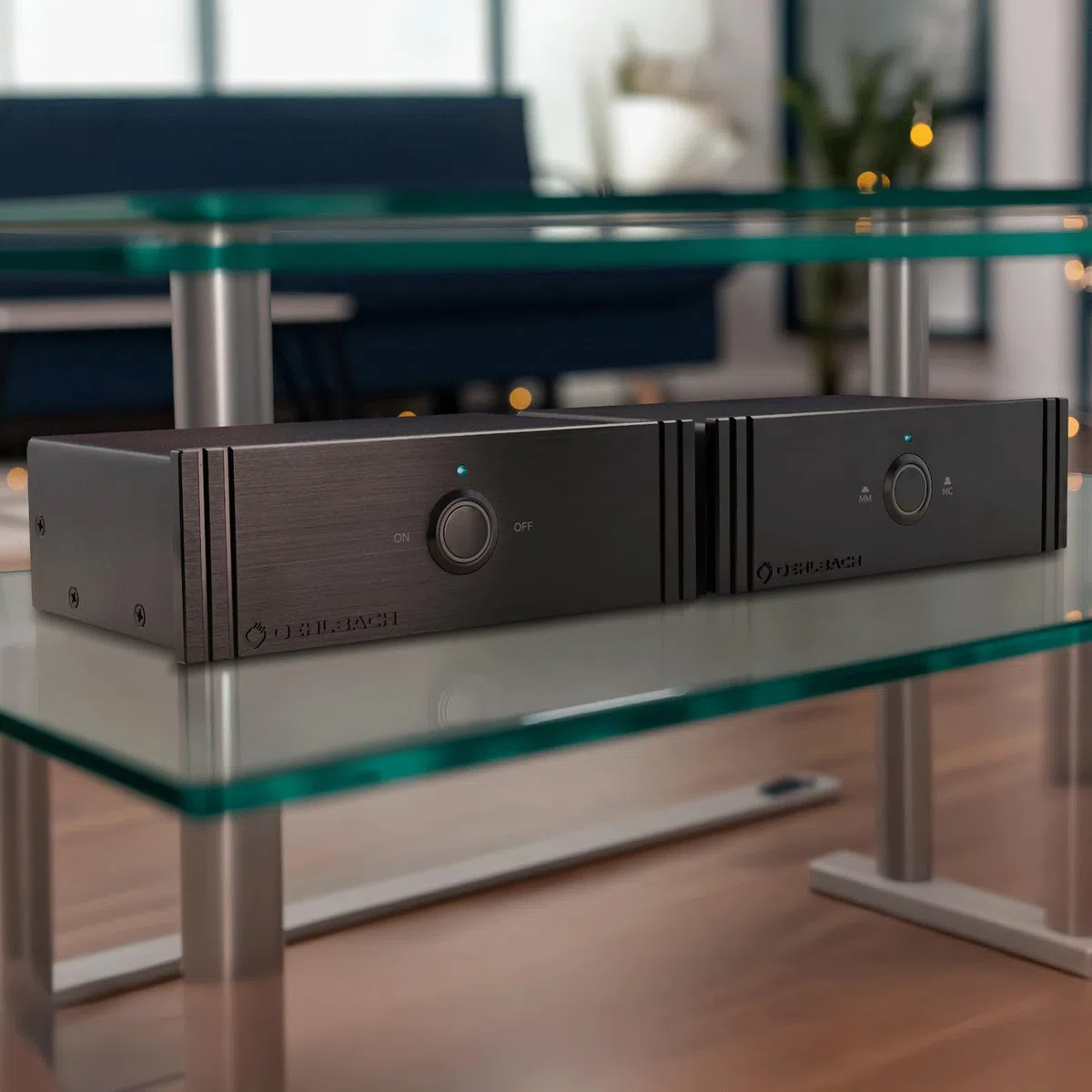 OEHLBACH Phono preamplificatore per MM & MC – Twin Amp Ultra | Basso rumore e senza distorsioni | Connettori RCA placcati in oro 24 kt | Ritardo di accensione, design HiFi compatto