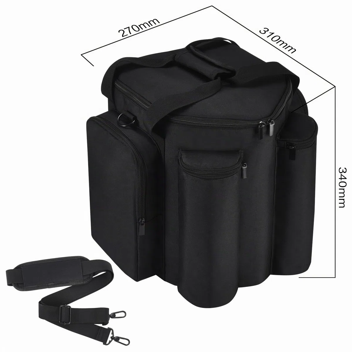 Custodia per Bose S1 Pro/S1 Pro+ Sistema PA SYSTEM,Borsa a Tracolla da Viaggio Compatibile con Bose S1 Pro/S1 Pro+ Sistema,Borse Extra per Microfono, Caricabatterie, Cavo, Accessori (Nero)