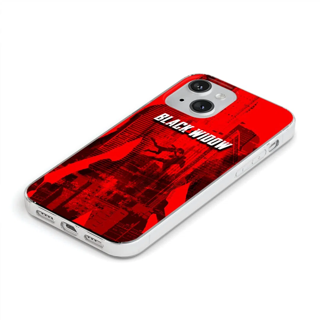 Ert Group custodia per cellulare per Iphone 13 originale e con licenza ufficiale Marvel, modello Black Widow 007 adattato in modo ottimale alla forma dello smartphone, custodia in TPU
