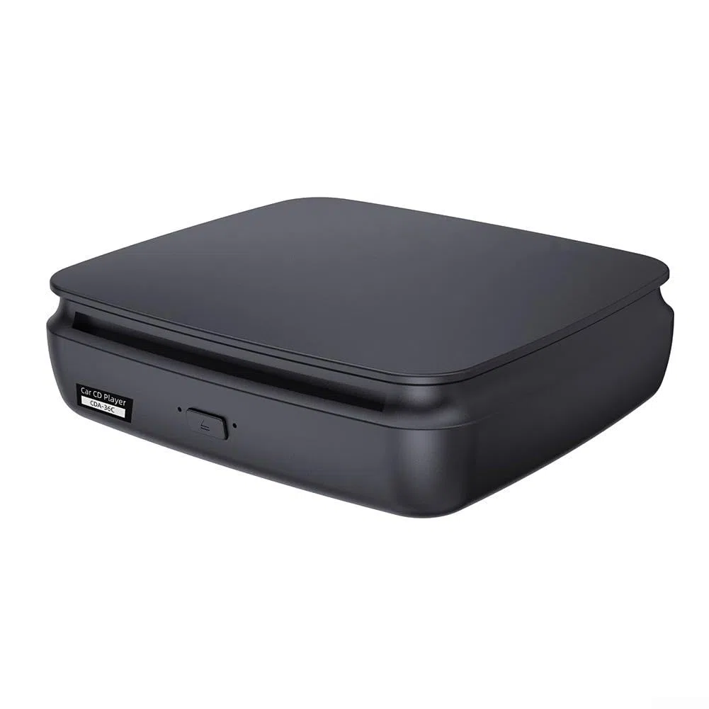 CD portatile per auto con lettore DVD con USB e, compatto disco esterno Musica, Play, ABS Build, finitura nera, uso domestico di viaggio