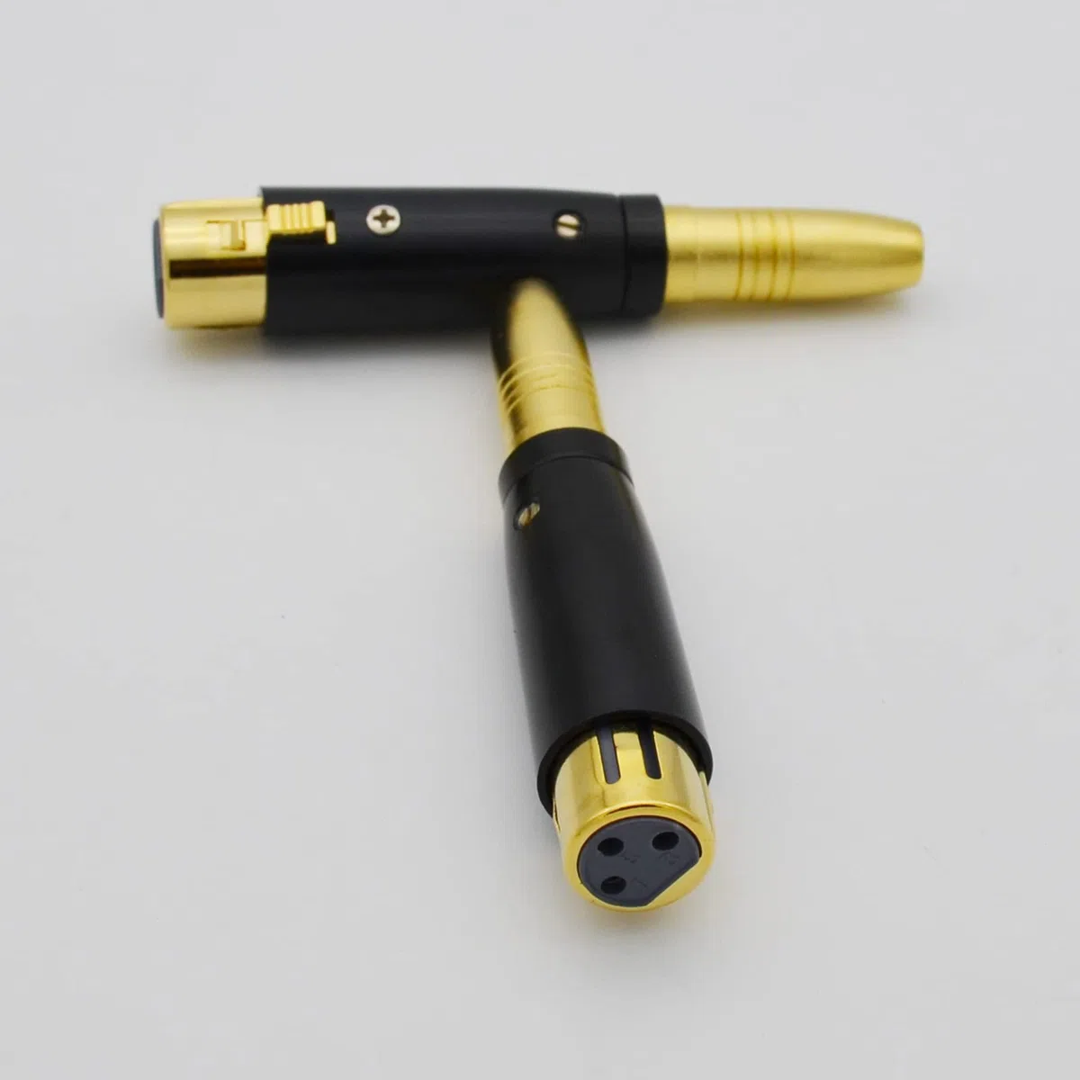 Adattatore audio XLR femmina a TRS femmina da 6,35 mm, placcato oro XLR a 3 pin a presa da 6,35 mm, connettore audio bilanciato per microfono DJ, confezione da 2, nero