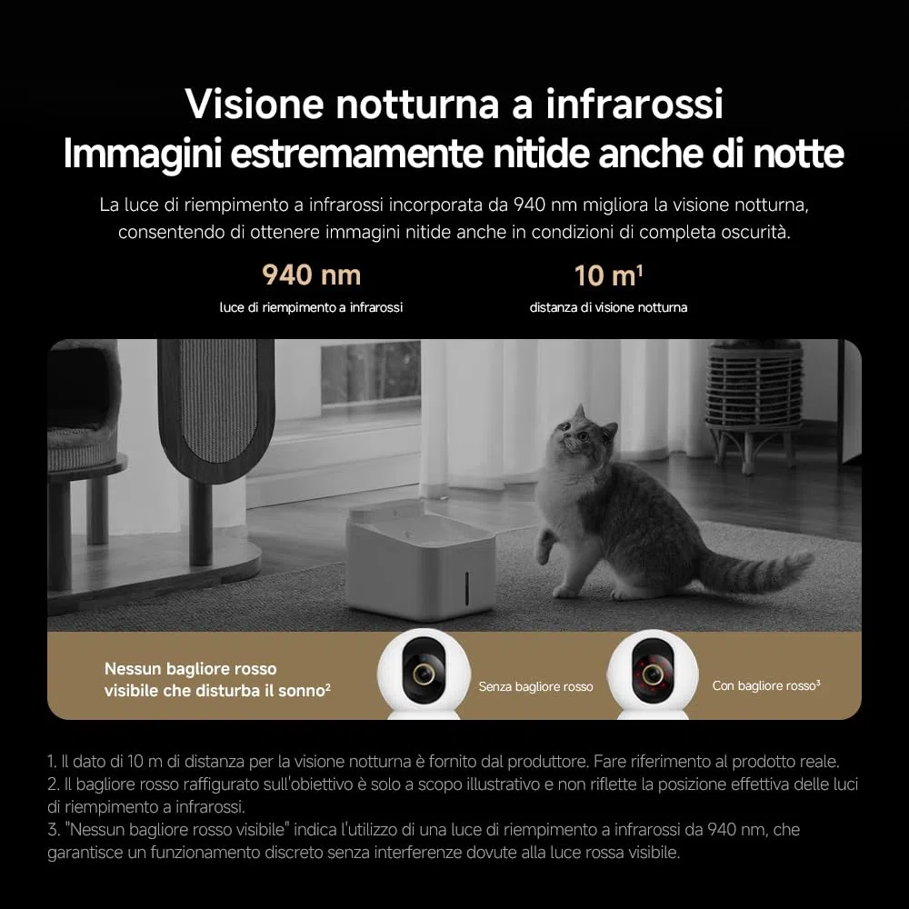 Xiaomi Smart Camera C701 (Videocamera di sorveglianza), 4K Ultra HD, visione a 360°, conversazione bidirezionale, visione notturna a infrarossi, Wi-Fi 6 dual-band