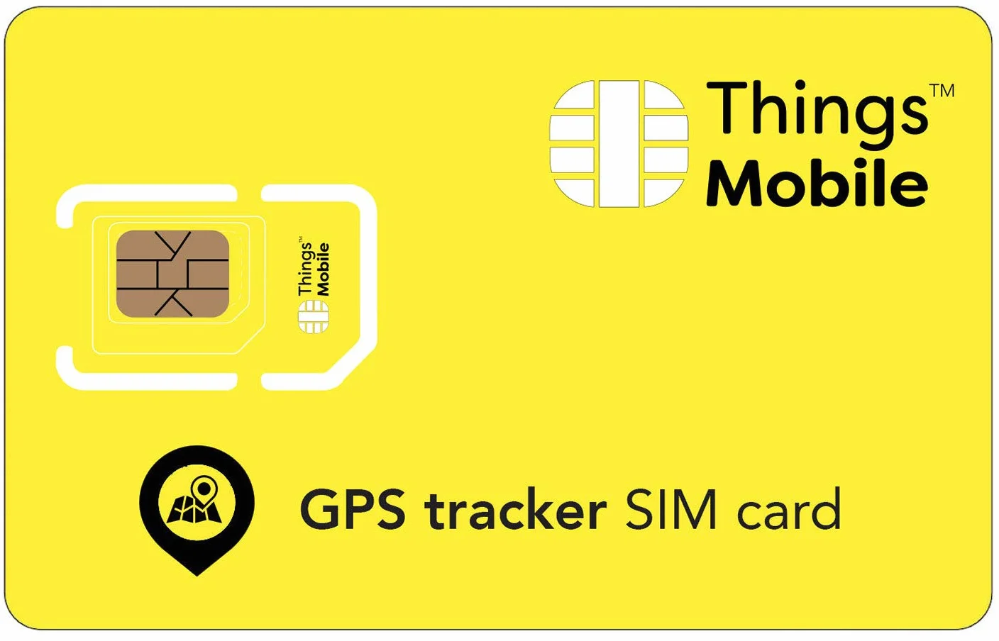 Scheda SIM per localizzatore GPS - Things Mobile - con copertura globale e rete multi-operatore GSM/2G/3G/4G, senza costi fissi. 10€ di credito Incluso
