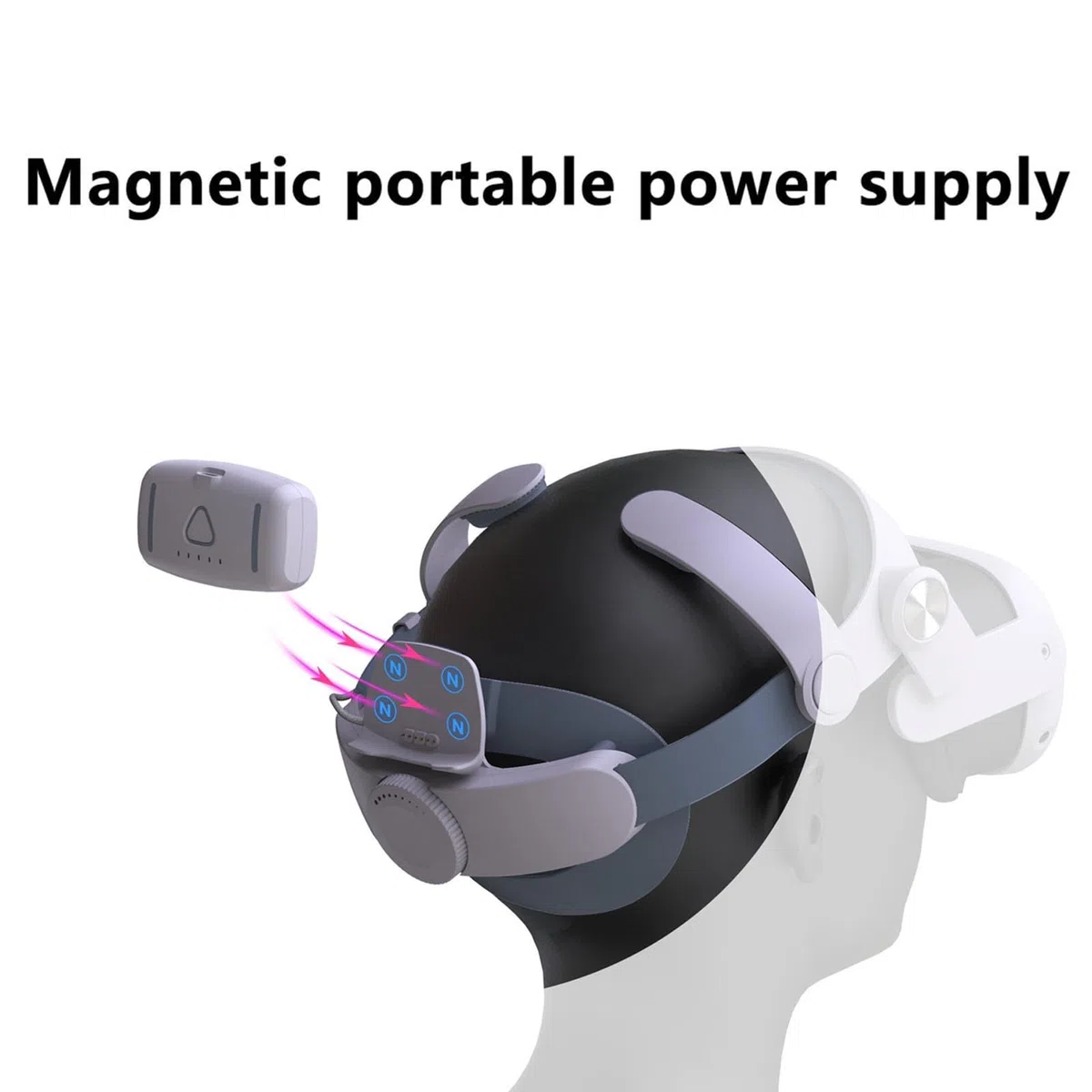 Regolabile per Cinturino, Cinturino per la Testa della Batteria Protezione da Sovratensione della Batteria Ad Alta capacità da 10000 MAh per Giochi VR