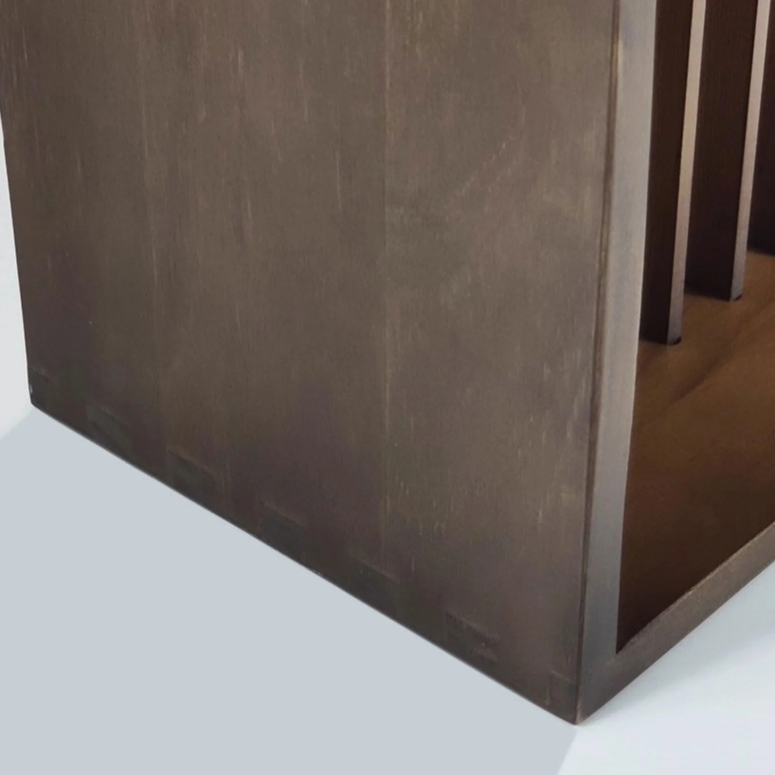 Rack per dischi Scaffale porta CD verticale a due piani for album in legno
