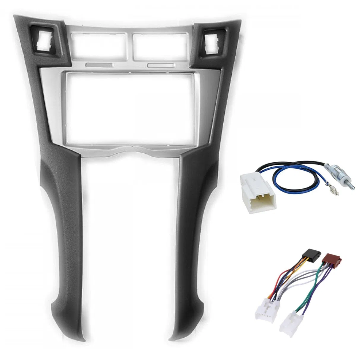 Sound Way Kit Montaggio Autoradio, Mascherina 2 DIN con Bande Compatibile con Toyota Yaris, Vits, Platz 2005-2010