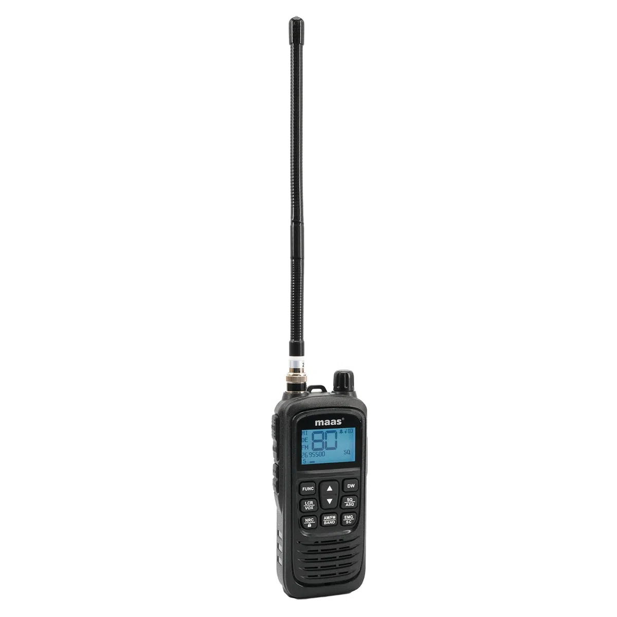 MAAS KCB-H1000 Radio portatile CB Multinorm con batteria + adattatore per auto + caricatore 230 V e 12 V
