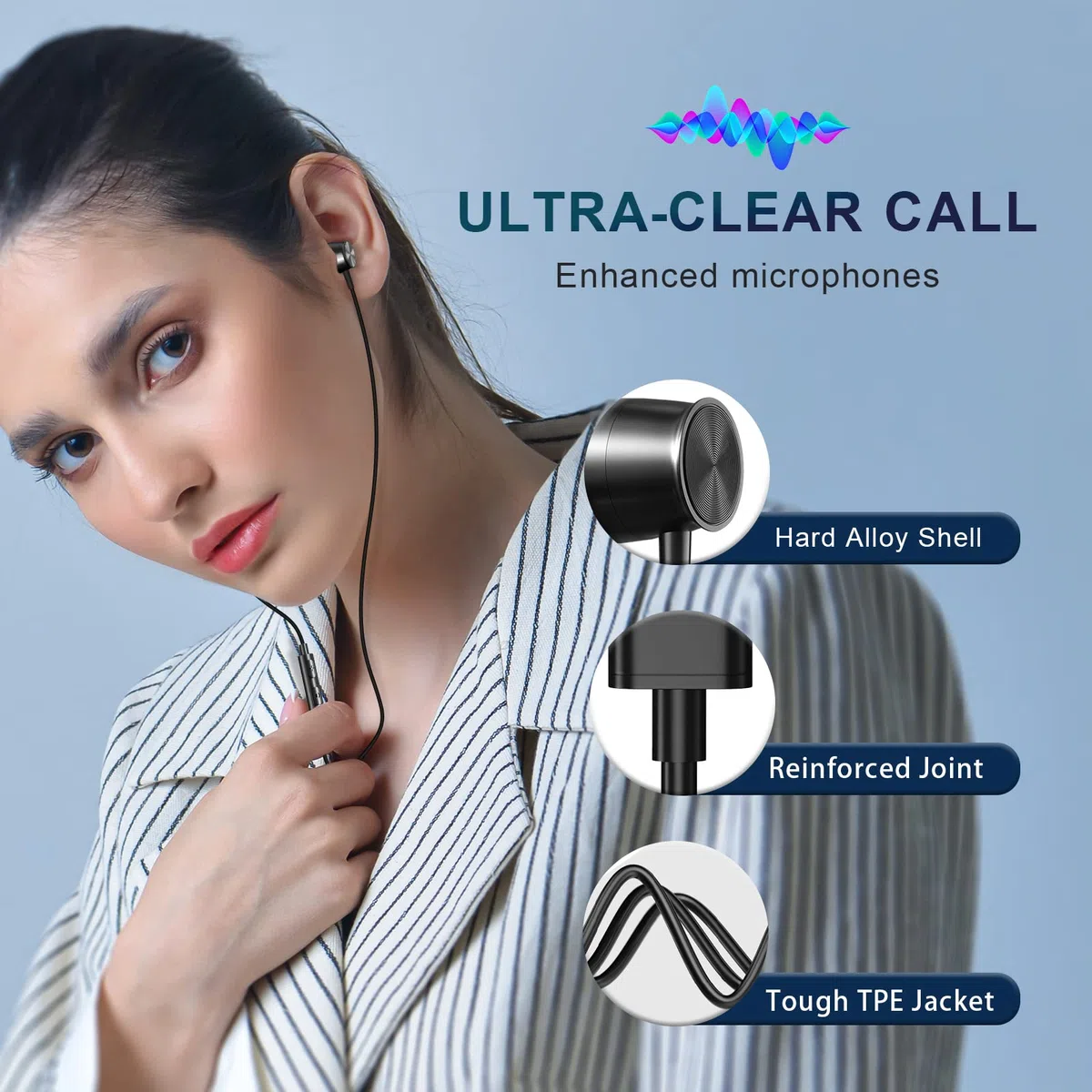 Cuffie Lightning per iPhone 13 14 12 Pro Max MFi Certified Lightning Auricolari con microfono Isolamento acustico Stereo Bass Cuffie in-Ear Connettore Lightning Auricolari cablati per iPhone 11 XR SE