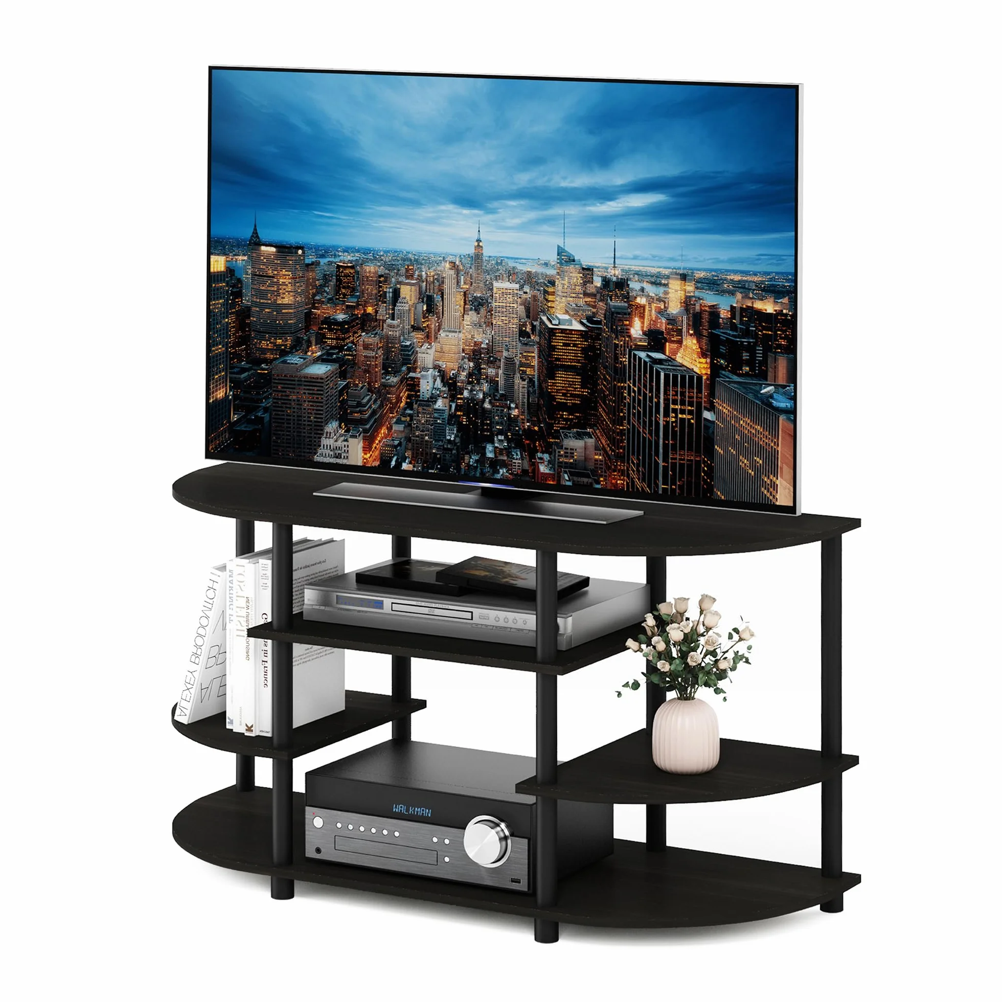 Furinno Jaya Mobile Porta TV, Nero