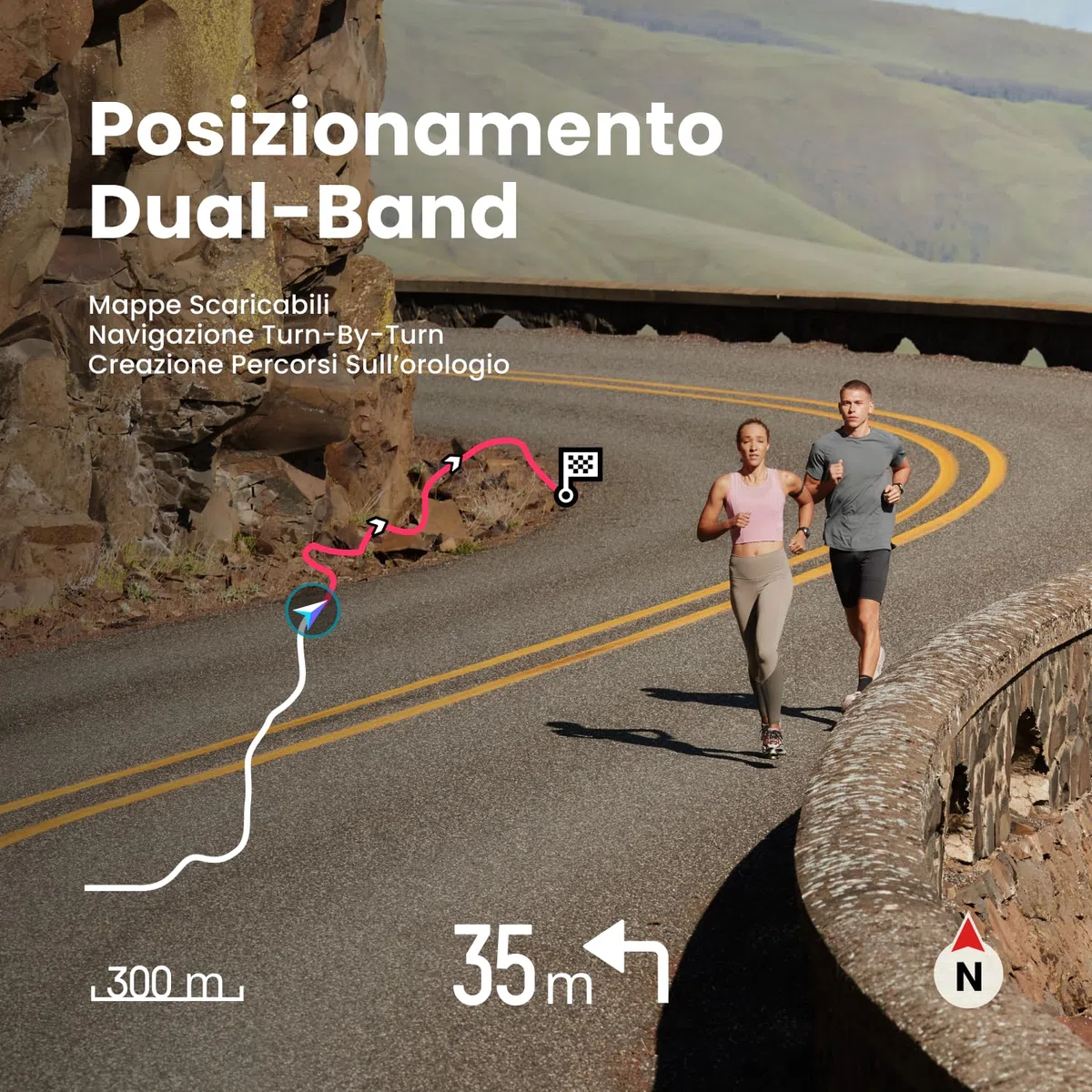Amazfit Cheetah 2 Pro 48mm Smartwatch GPS per la Corsa, AMOLED da 1,32", Vetro Zaffiro, Cassa in Titanio, 32GB, Autonomia fino a 20 Giorni, 5 ATM, NFC, Torcia, Mappe Offline, 170+ Modalità Sportive