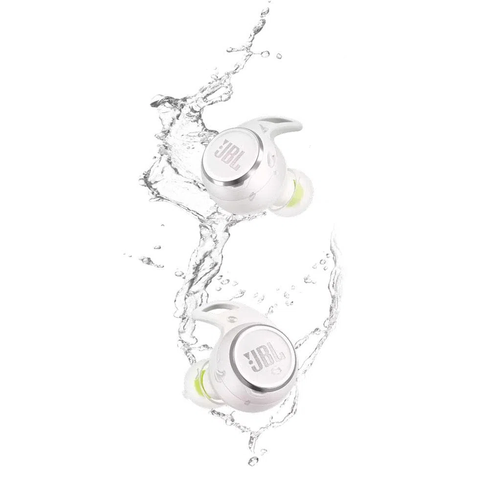 JBL Reflect Aero Cuffie In-Ear True Wireless Bluetooth, Auricolari Impermeabili e Antipolvere IP68 con Cancellazione Adattiva del Rumore, per Musica e Chiamate, Autonomia 8+16 Ore, Bianco