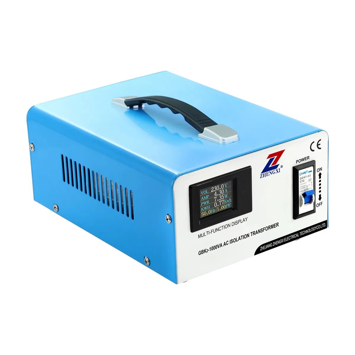 ZHENGXI ELECTRIC Trasformatore di separazione 230 V, trasformatore da 1000 W, display HD, senza Nose, 2 prese di uscita