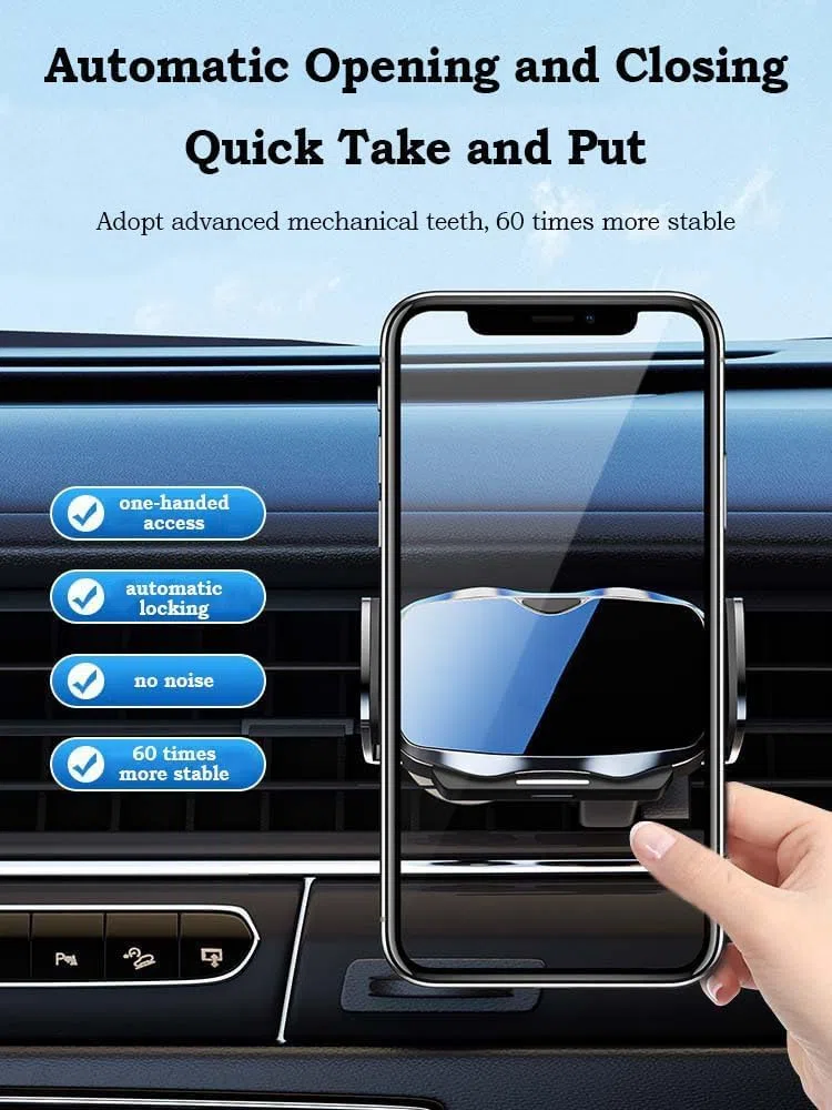 Porta Cellulare Auto per Hyundai Elantra 2020 2021 2022, 360° Regolabile Porta Telefono Auto, Supporto Cellulare Auto, Bocchette di Aerazione Supporto Smartphone,A Black