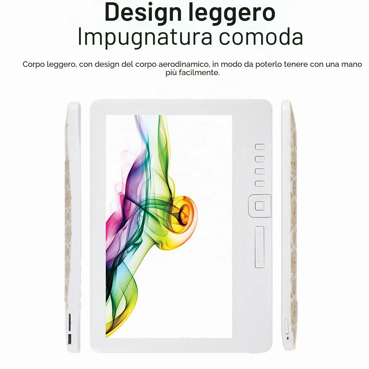 Lettore di Libri Elettronici Lettore LCD TFT Portatile da 7 Pollici Comoda Esperienza di Lettura con Cover e Auricolari, Dimensioni dello Schermo 800x480 per Tutte le età (8G)