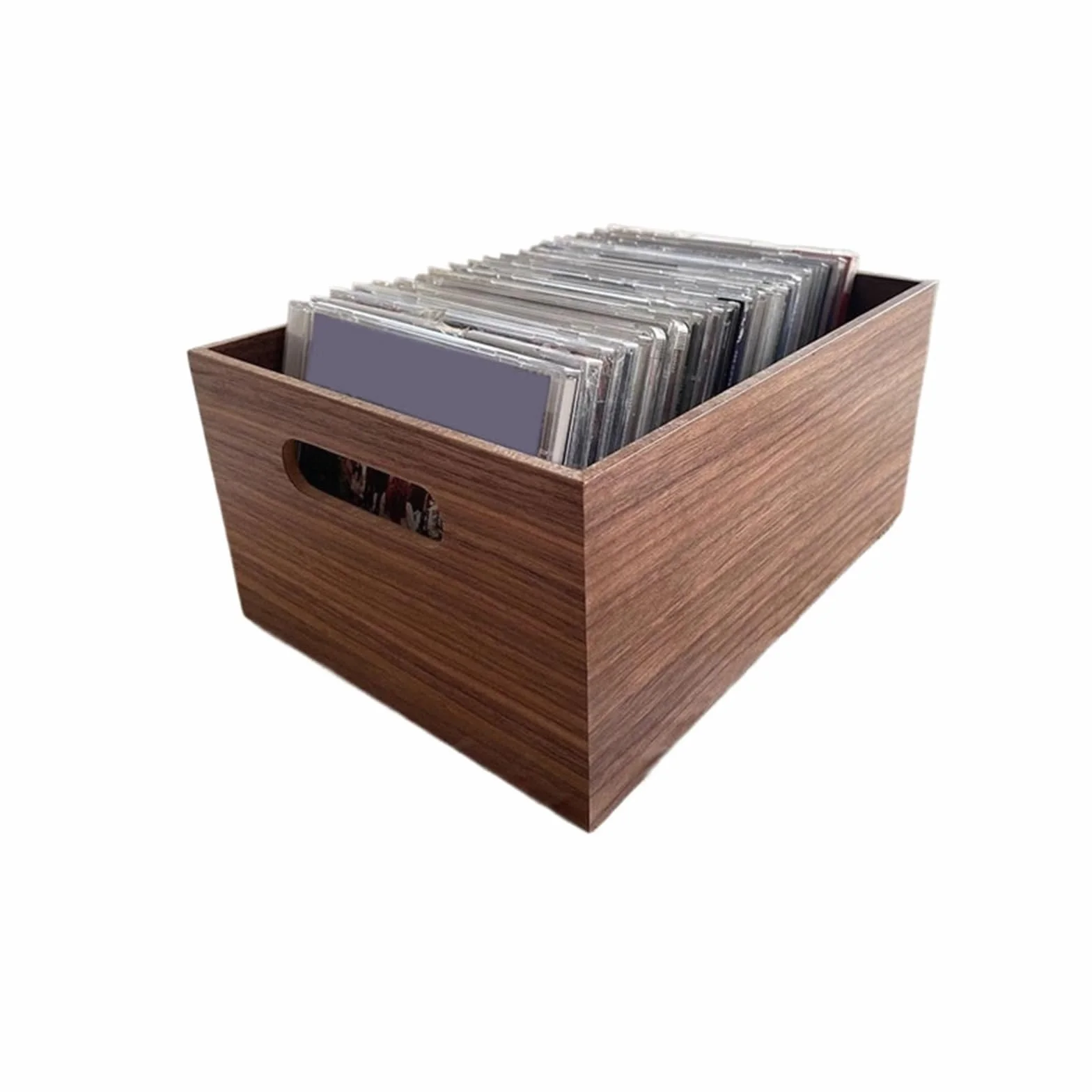 Ufficio Scatola for dischi CD multifunzionale Album in legno retrò Scaffale porta dischi