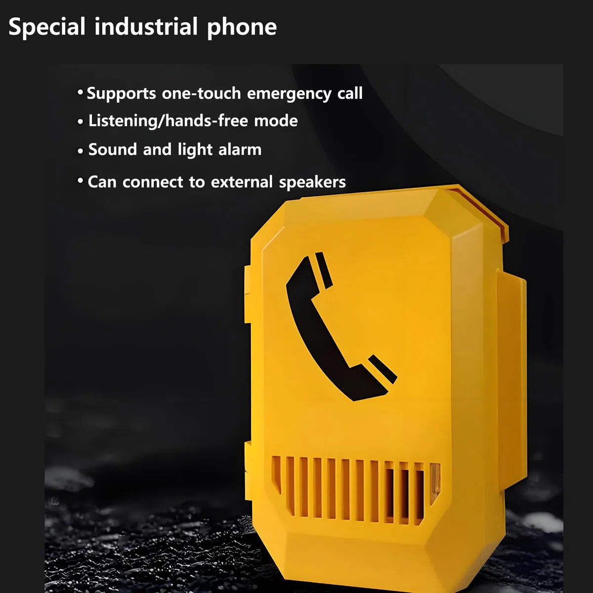 Telefono Emergenza E Sicurezza, Telefono Antideflagrante Con Allarme Sonoro E Luminoso, Connessione Rete IP,supporto Protocollo SIP2.0, Altoparlante Esterno Collegato,per Centrali Elettriche Ecc