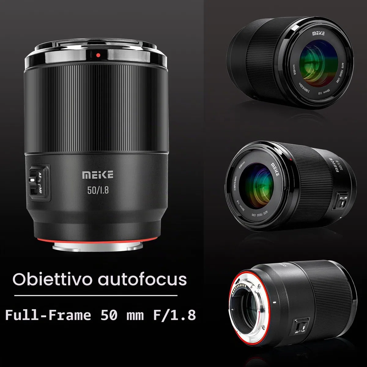 Meike Obiettivo 50mm F1.8 Full Frame AF STM (motore passo-passo) Apertura standard Messa a fuoco automatica Obiettivi fissi per ritratti Prime per fotocamere Mirrorless Nikon Z Mount Z5 Z6 Z7 Z9 Z6II