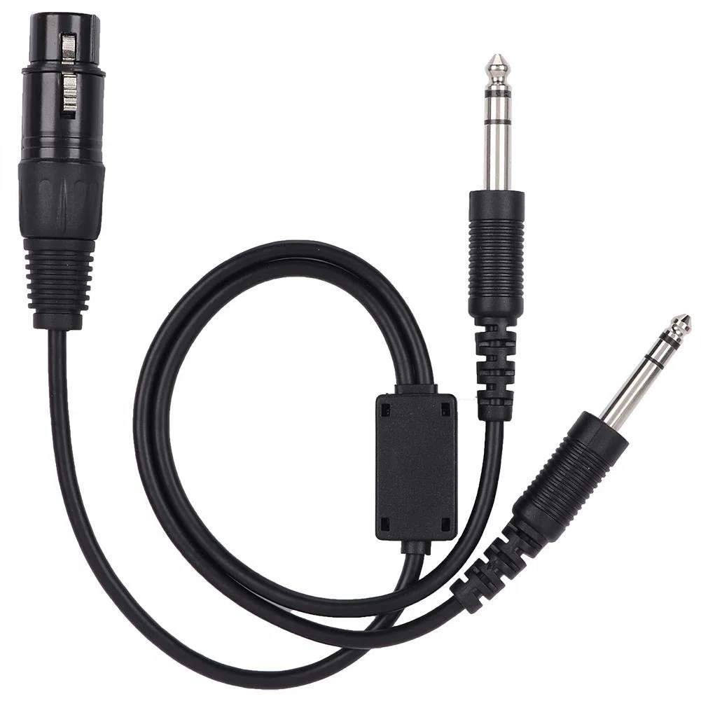 Lazmin112 Cavo Adattatore per Cuffie, 5 Pin XLR a GA Cavo per Splitter per Auricolare Aviazione per