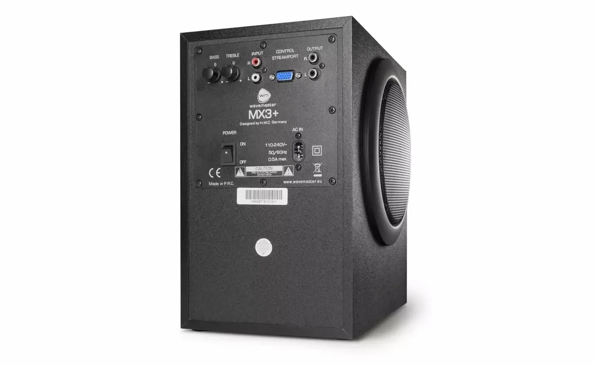 Wavemaster 66503 Mx3+ 2.1 Sistema di Altoparlanti (50 Watt) Utilizzo Casse Acustiche per Tv/Tablet/Smartphone/PC Color Nero