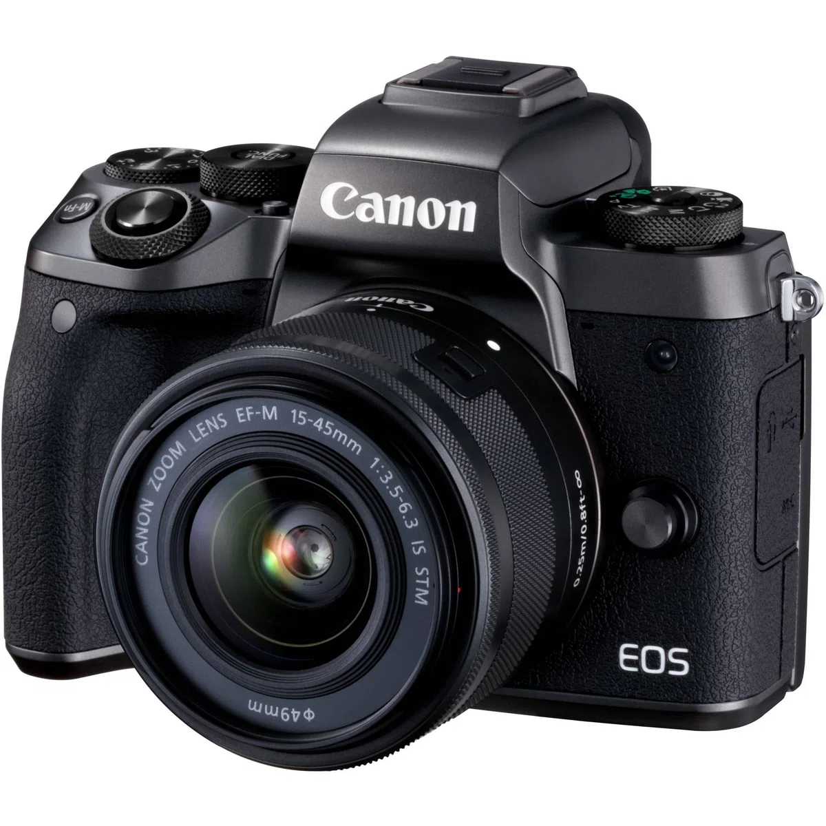 Canon EOS M5 Fotocamera Digitale Mirrorless, Obiettivo EF-M 15-45mm, f/3.5-6.3 IS STM, Nero [Versione Canon Pass Italia]