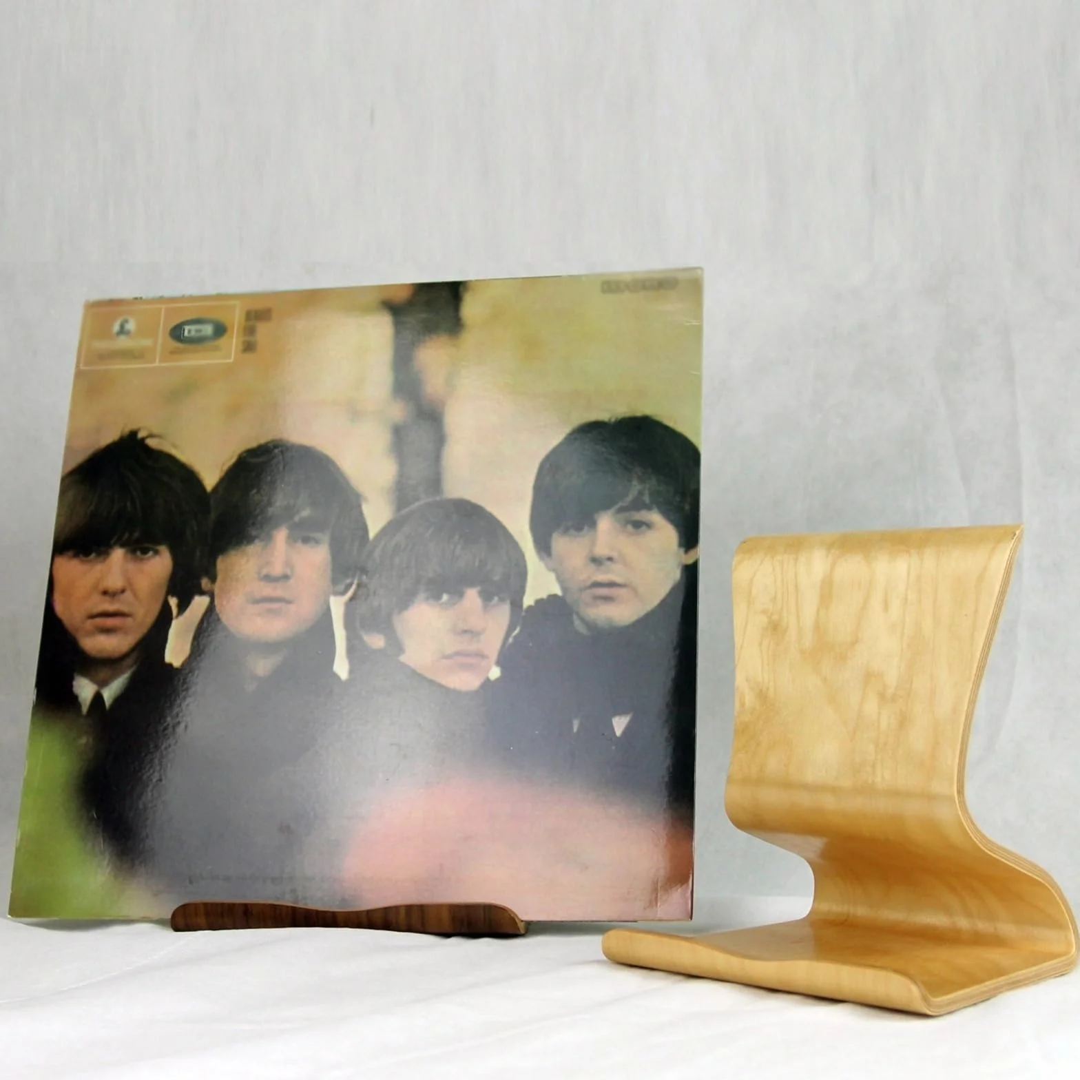 Supporto per dischi in vinile, supporto per album LP in legno, stabile espositore da tavolo per casa e ufficio, elegante supporto per dischi per organizzare collezioni musicali