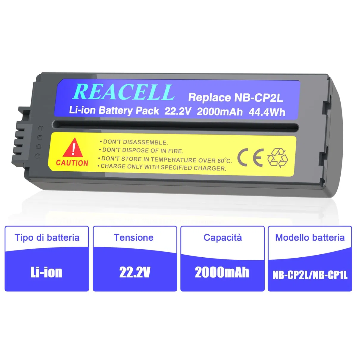 Batteria NB-CP2L da 2000 mAh per Canon NB-CP1L Batteria CP2L compatibile con le stampanti fotografiche Canon Selphy CP1500 CP1300 CP900 CP910 CP800 CP200 CP1300