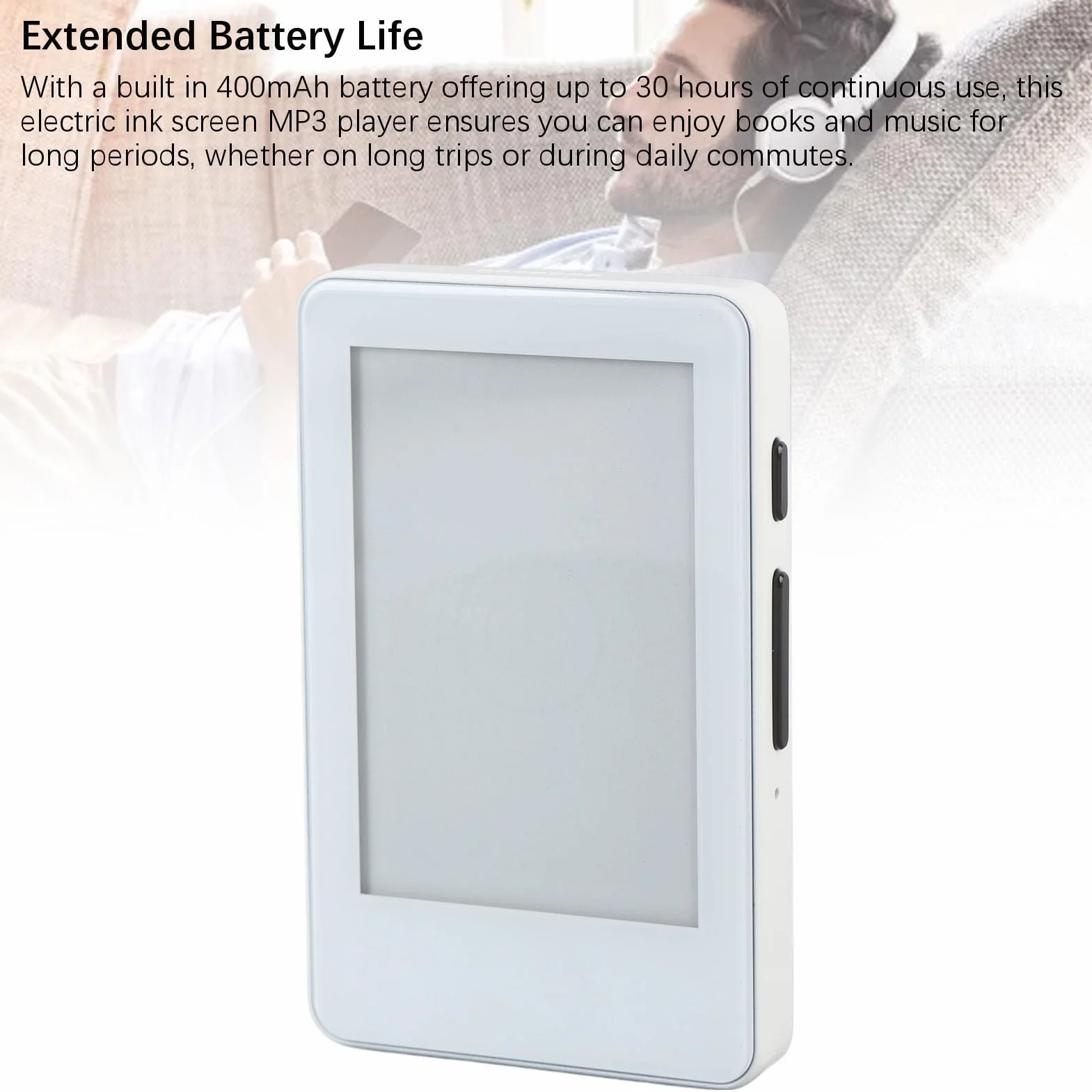 Fockety E Reader, libro tascabile portatile con schermo a inchiostro da 2,7 pollici retroilluminato, supporta lettore MP3, calendario, sveglia, calcolatrice, lettore di e book da 128 GB