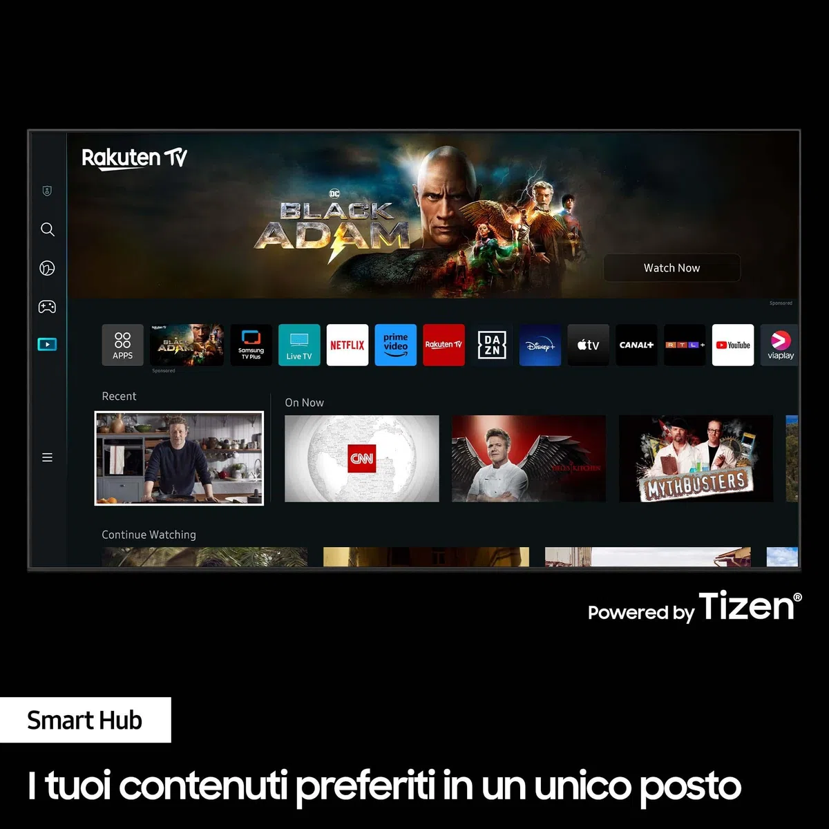 Samsung TV QE50Q60CAUXZT QLED 4K, Smart TV 50" Processore Quantum 4K Lite, 100% volume colore con Quantum Dot, OTS Lite, Integrato con Bixby e Alexa compatibile con Google Assistant, Black 2023