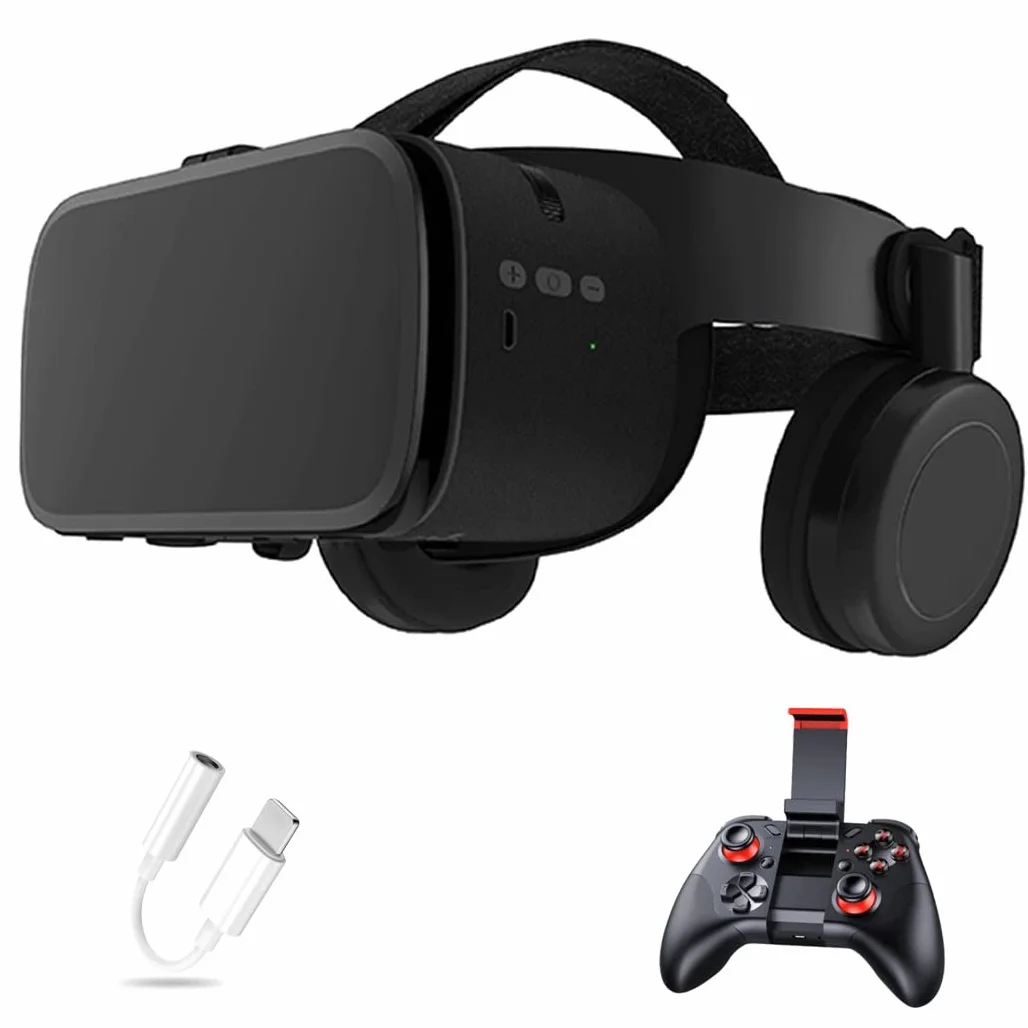Occhiali VR, Visore Realtà Virtuale, Cuffie 3D VR Compatibile con Tutti Gli, Lente Regolabile per Film e Giochi 3D, per iPhone 13 Pro Max/13 Pro/13/12/11, per Samsung Galaxy S21, Huawei, Xiaomi