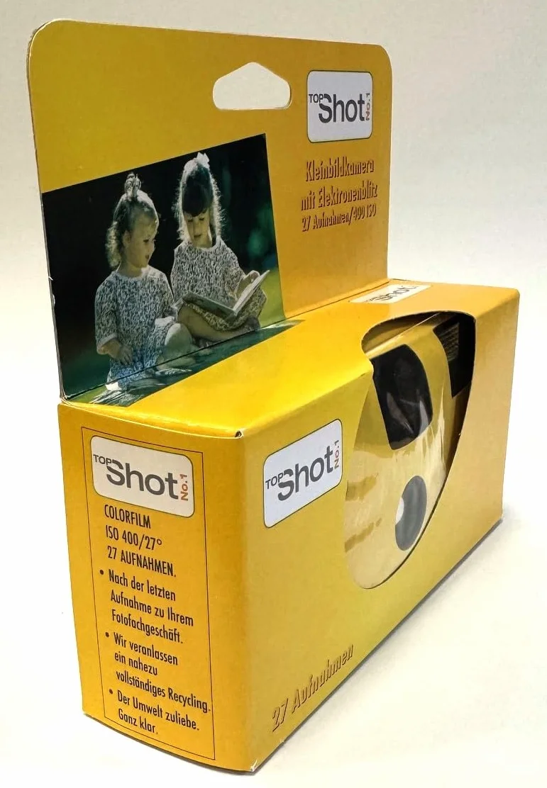 3 X 1A PHOTO PORST fotocamera usa e getta Topshot giallo (27 foto, con flash, confezione da 3)
