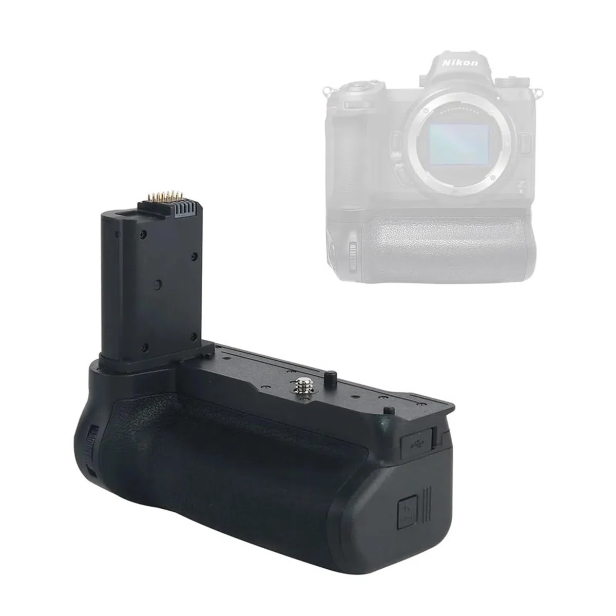 Impugnatura verticale Z8 MB-N12 con 2 batterie EN-EL15 | Impugnatura MB-N12, doppio slot for batteria, fotocamera Z8, ritratti, compatibile EN-EL15A/B/C