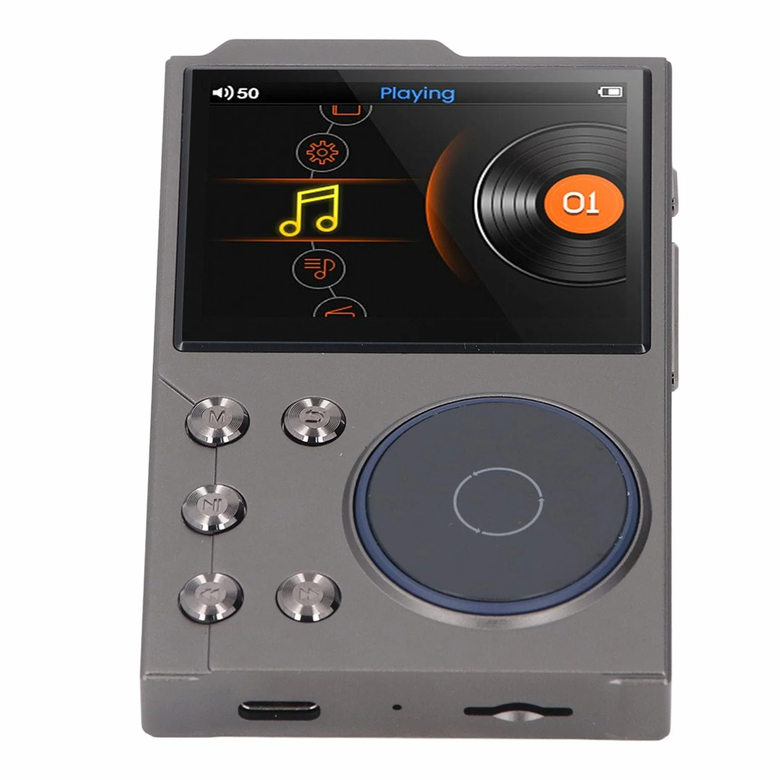 Lettore Musicale Digitale Portatile Bluetooth 5.3 Suono Lossless Ad Alta Risoluzione per L'ascolto in Movimento Lega di Zinco 2,4 Pollici