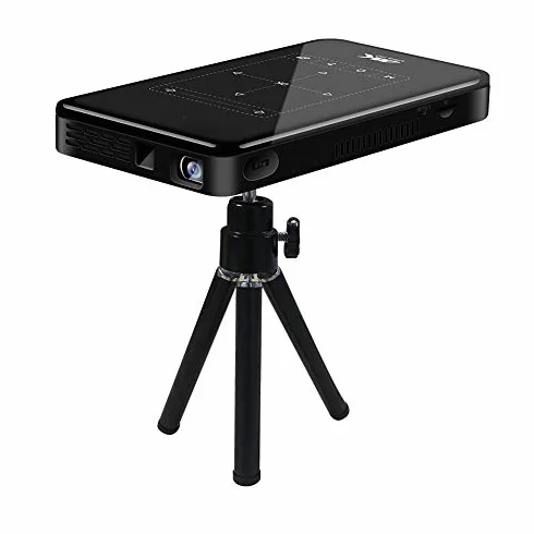Mini proiettore tascabile, proiettore Smart DLP Pico Supporto ingresso HD/decodifica 4K HD con HDMI USB/touch screen/RC, per home theater, feste in famiglia (Android 6.0)(ME)