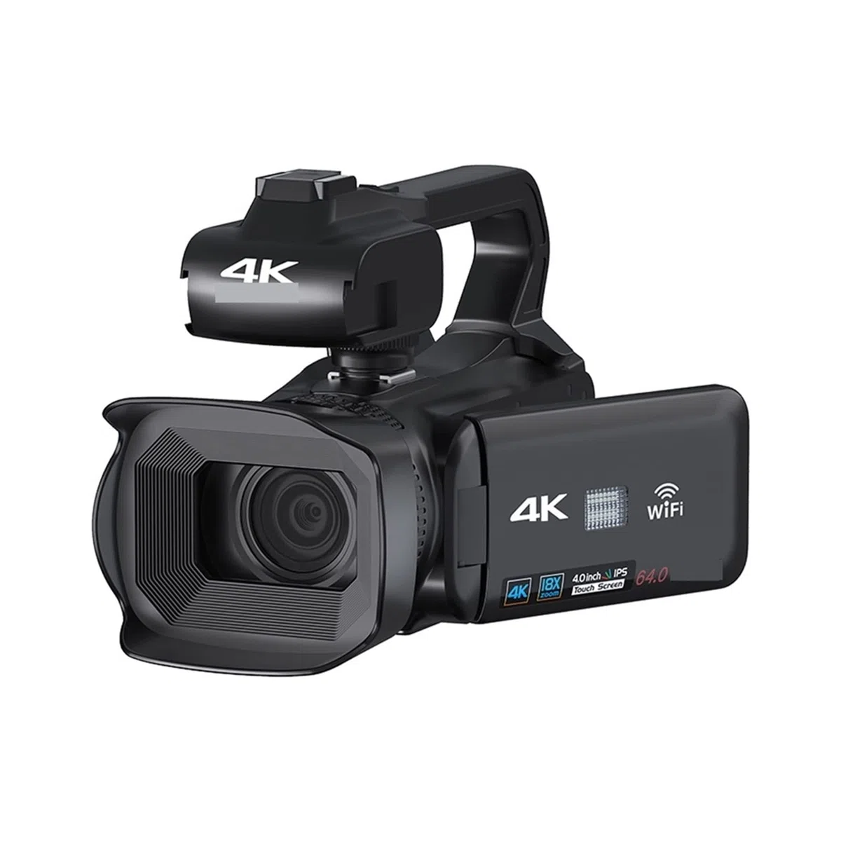 Videocamera Videocamere digitali da 64 MP Videocamera professionale Full 4K Vlog Streaming Webcam Messa a fuoco automatica Videoregistratore Fotografia(32G SD Card)