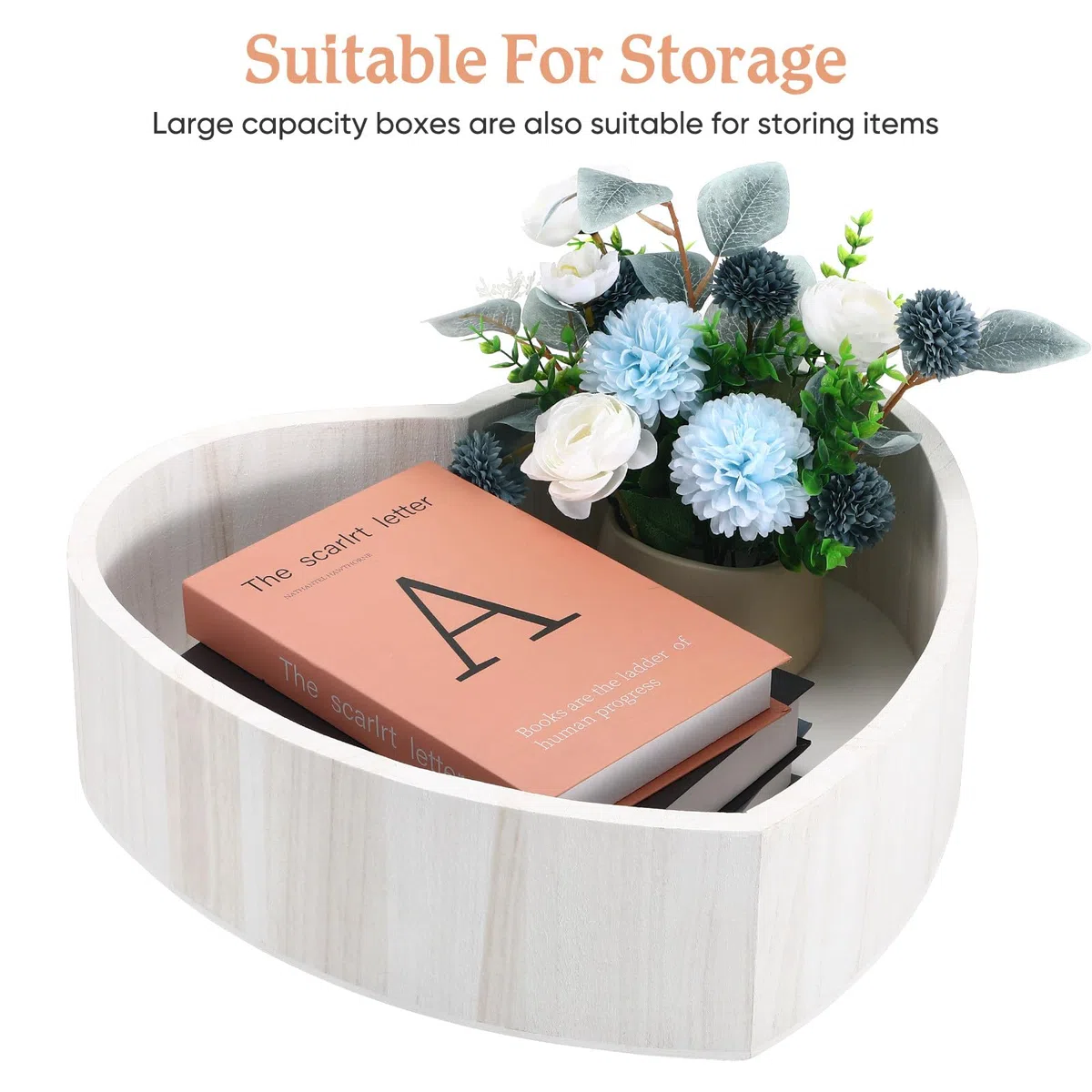 jojofuny Cestino per Ragazzo Ragazza a Forma di Cuore in Legno Bianco Leggero per Fotografia Newborn, Letto Compatto per Posa Ragazzo Ragazza e Accessorio per Studio Fotografico, Regalo