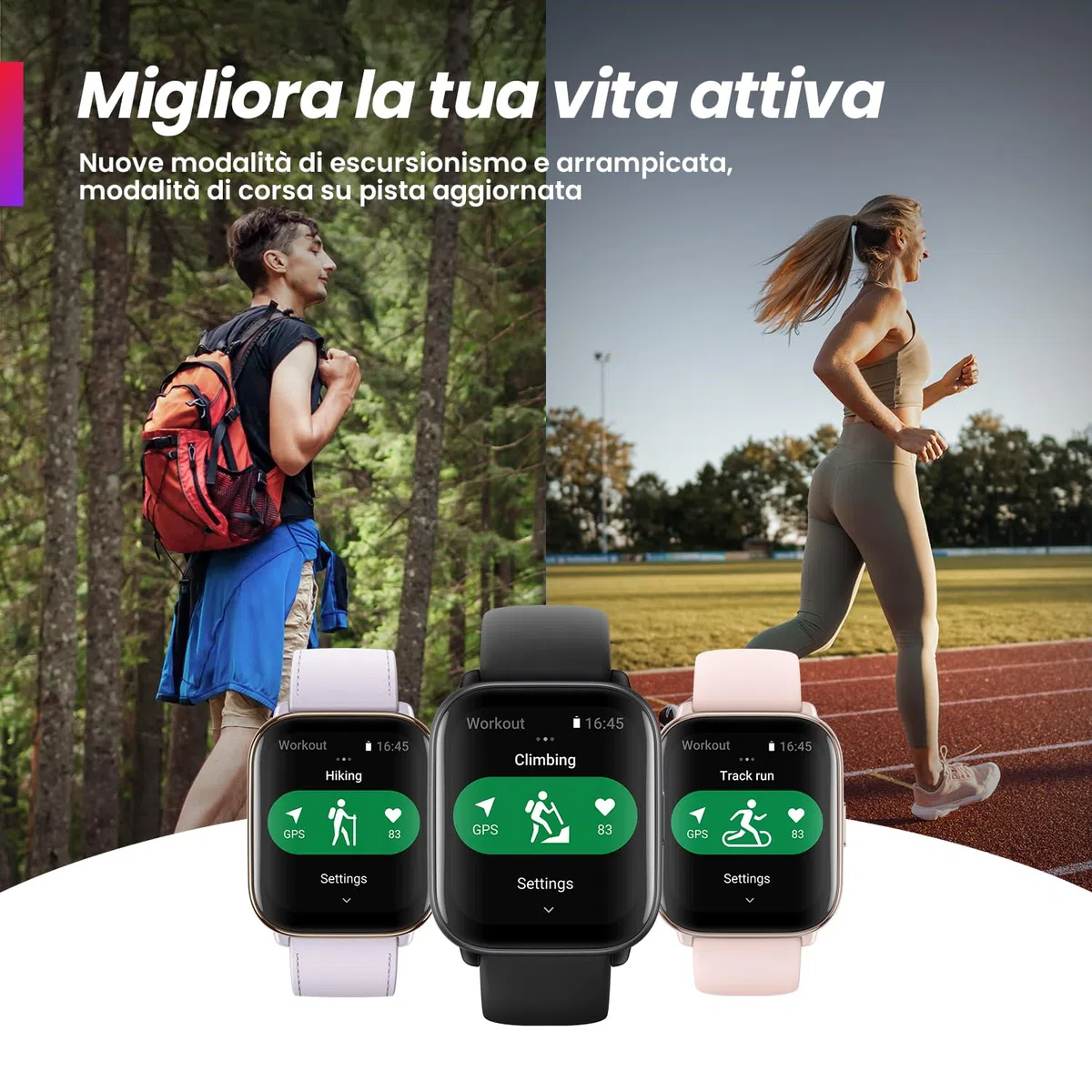 Amazfit Active, 42 mm, Smart Watch con GPS, Zepp Coach, Readiness, AI Fitness Exercise Coach, chiamate Bluetooth, batteria da 14 giorni, display AMOLED e Alexa Integrato, Nero