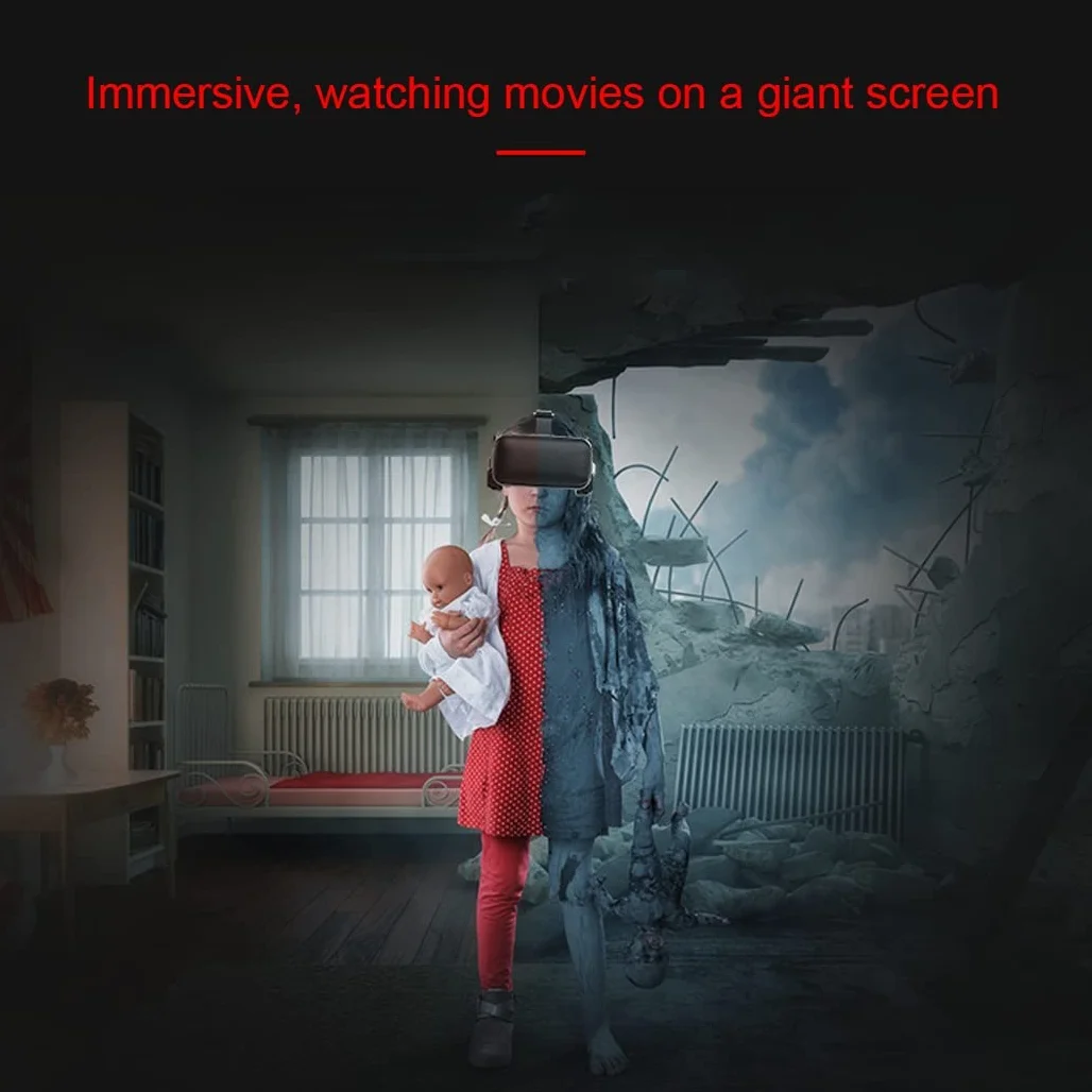 Occhiali VR, Visore Realtà Virtuale, Cuffie 3D VR Compatibile con Tutti Gli, Lente Regolabile per Film e Giochi 3D, per iPhone 13 Pro Max/13 Pro/13/12/11, per Samsung Galaxy S21, Huawei, Xiaomi