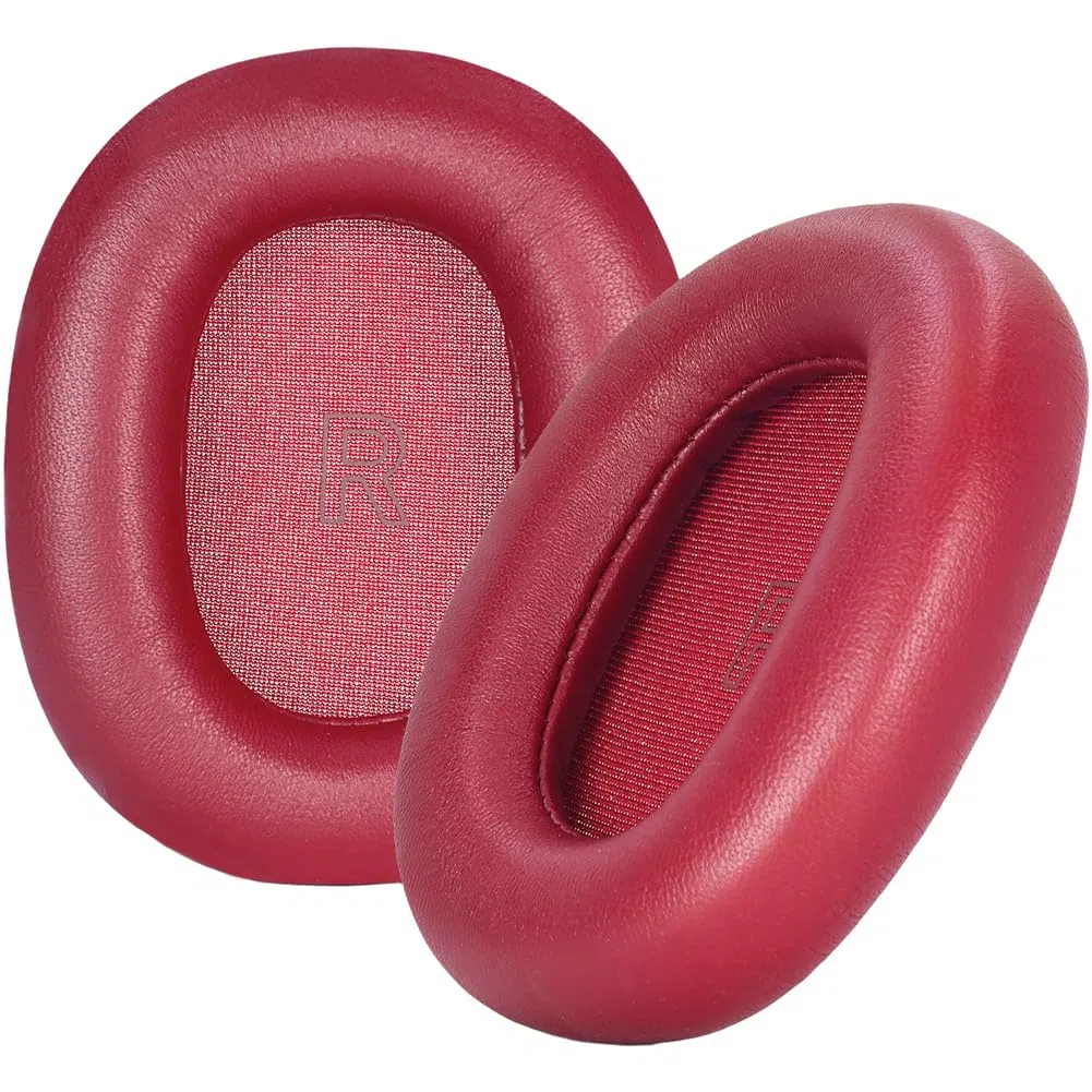 Cuscinetti auricolari di ricambio per cuffie H95 con cancellazione del rumore, cuscinetti magnetici in memory foam con pelle proteica, rosso