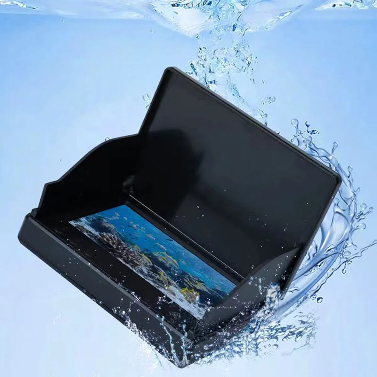 Telecamera per la Pesca Subacquea, Schermo TN HD da 4,3 Pollici Telecamera Portatile per Fish Finder 1500cd Telecamera Impermeabile IP68 con 12 Luci per la Visione Notturna per la (20 m / 21,9 yd