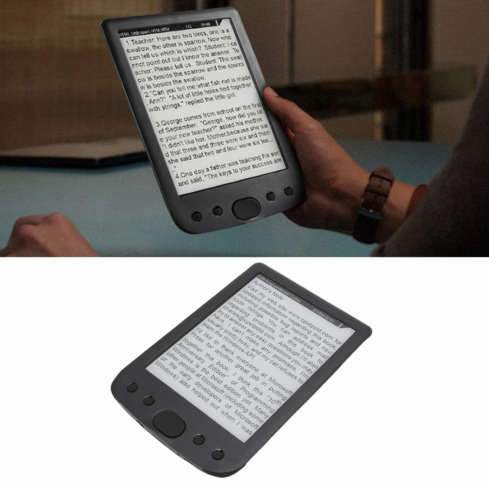 Generic Dispositivo Portatile da 6 Pollici E Reader, Amico degli Occhi, con Schermo HD 800x600 per gli Amanti dei Libri con Custodia Protettiva (8G)
