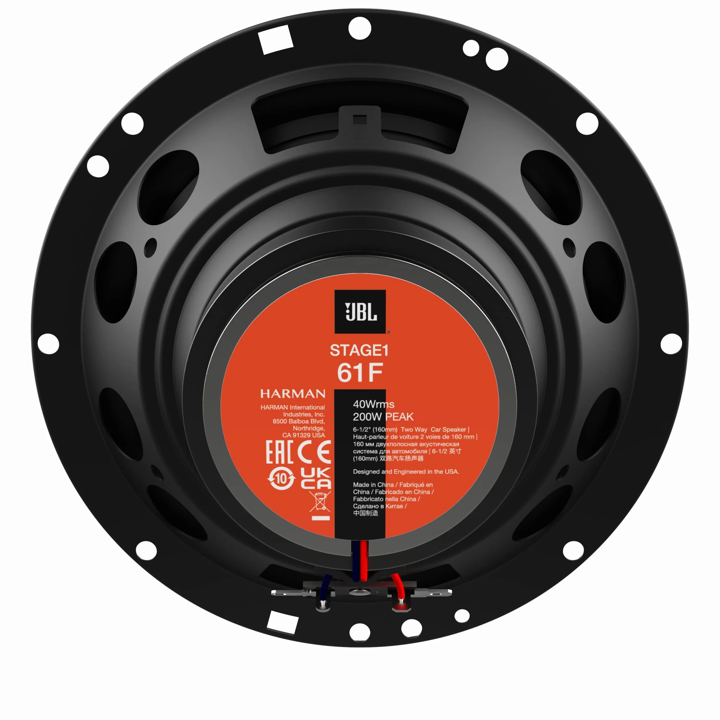 JBL Stage1 61F Set di Altoparlanti Auto a 2 Vie di Harman Kardon - Casse Auto 16,5cm | 165mm | 6,5 pollici da 200 watt - 40 watt RMS