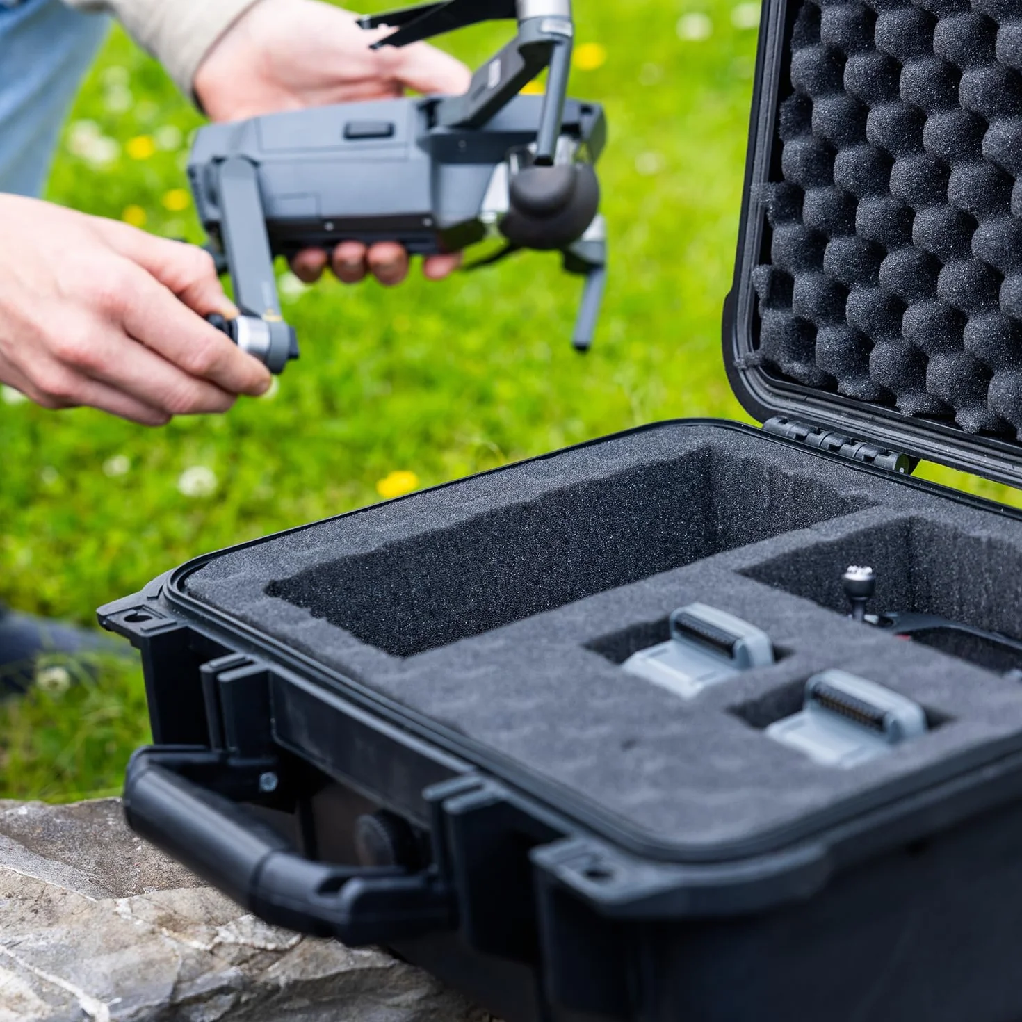 HMF ODR100 Inserti per valigie con schiuma a griglia per valigie fotografiche da esterno | Set da 5 | 51 x 35 cm