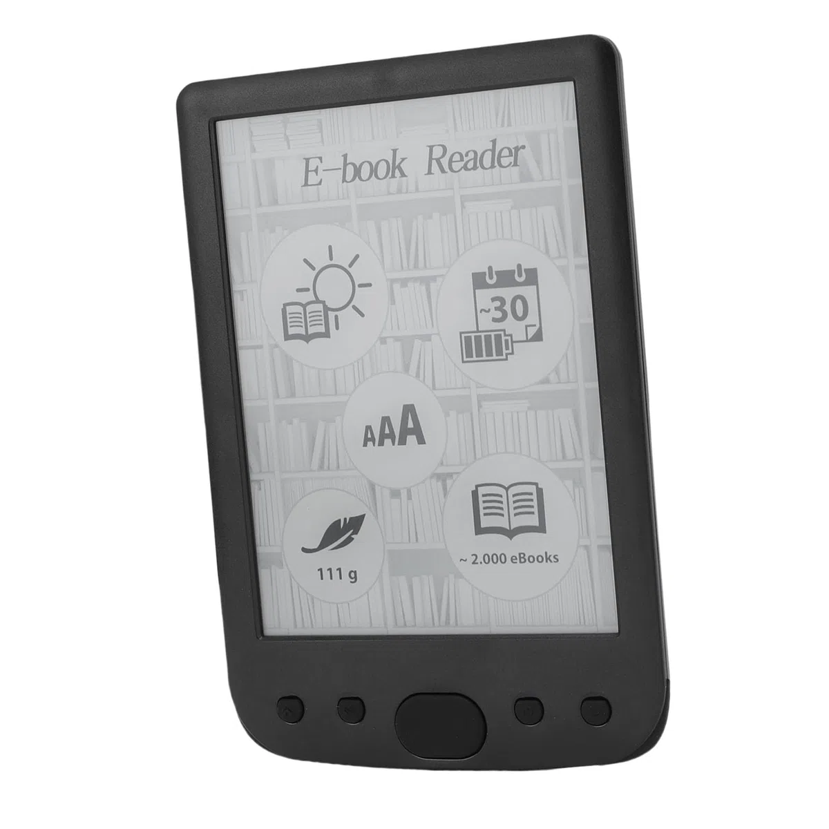 Aramox E Reader ABS Lettore di E-book Portatile Schermo HD da 6 Pollici 800x600 Batteria da 2500 MAh Supporta 32G con Custodia per Leggere PDF EPUB MOBI a Casa o in Viaggio (4G)
