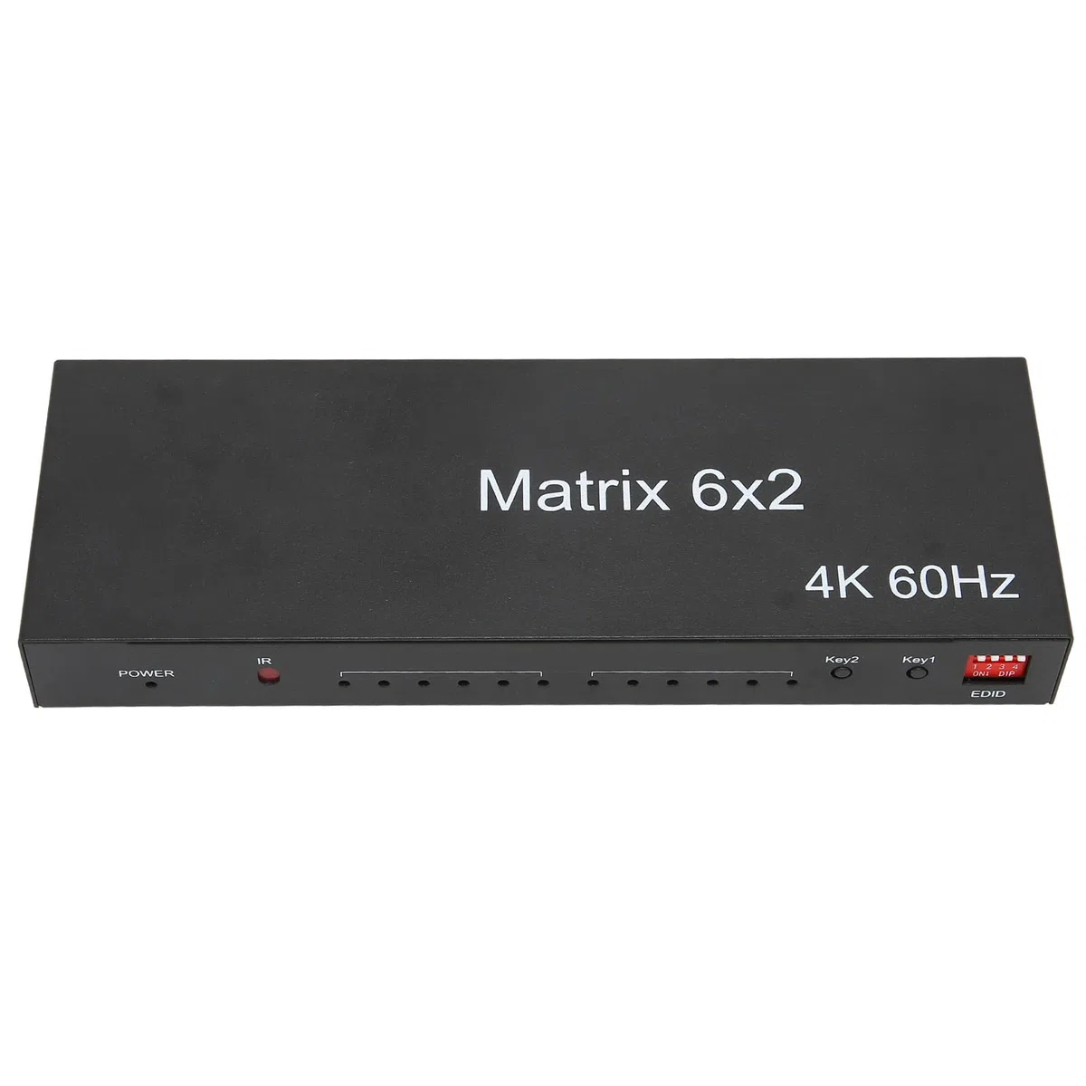 Annadue a Matrice HDMI 6x2,4K HDMI Switcher Splitter 6 in 2 out Box, Supporta Fino a 4K a 60 Hz, EDID, 3D, HDCP 2,2, 3,5 Mm + Uscita Ottica, Telecomando(EU)