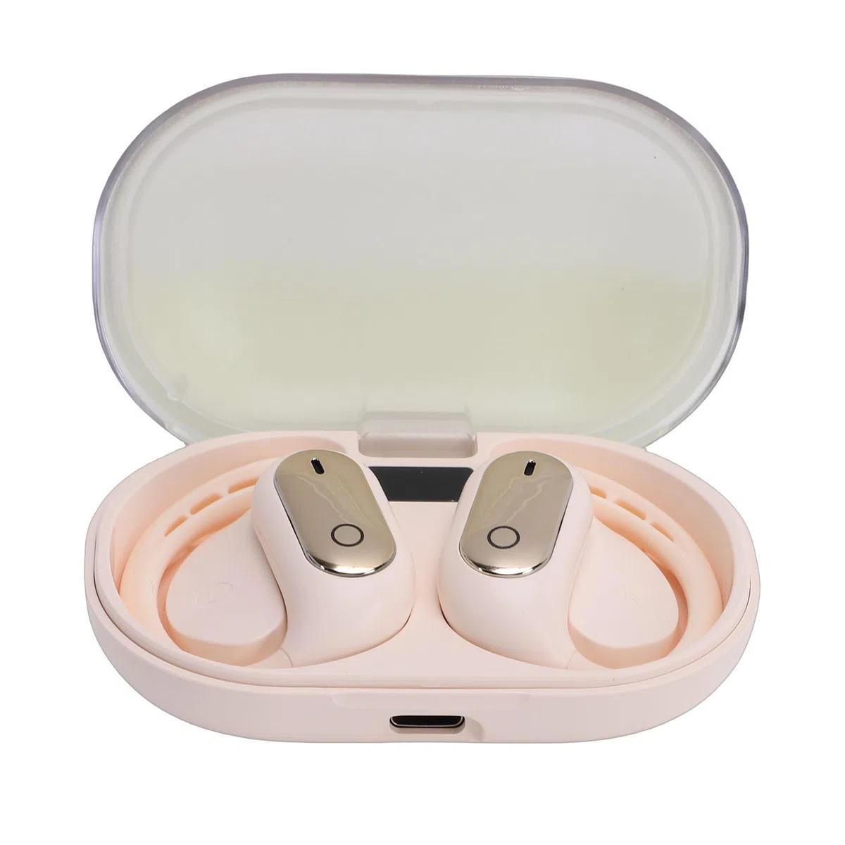 RiToEasysports Auricolari con Traduzione Intelligente Auricolari Wireless Ricaricabili con Suono Stereo con Effetto Luce Sabbia Fluente per Viaggiatori Plastica 2 Pezzi